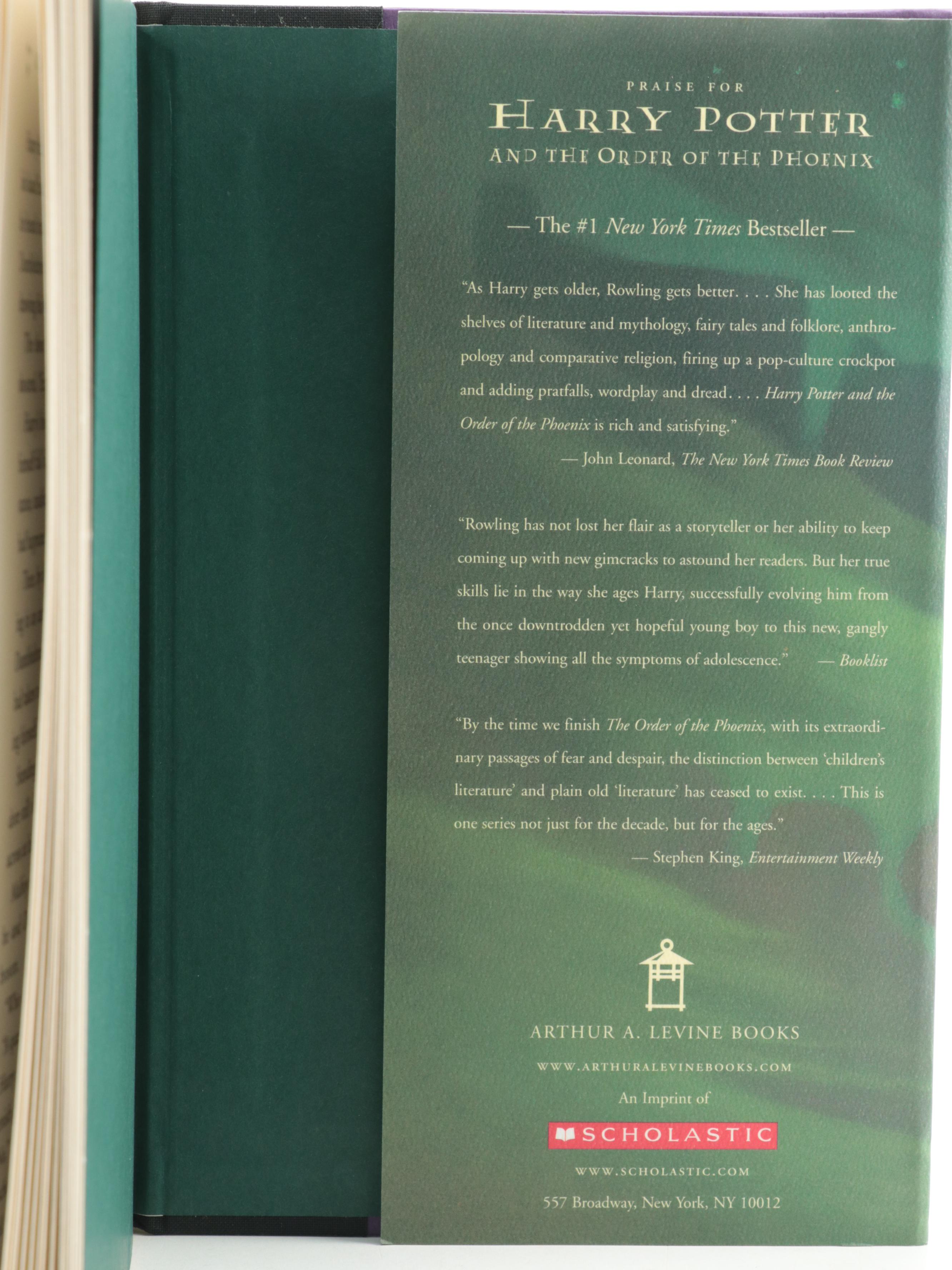 First American Edition "Harry Potter" Complete Series with "The Cursed Child"