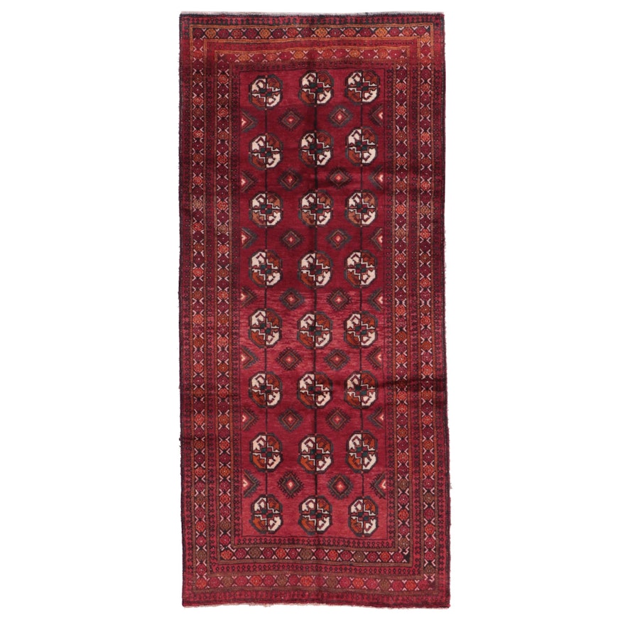 3'4 x 7'4 Hand-Knotted Afghan Turkmen Area Rug