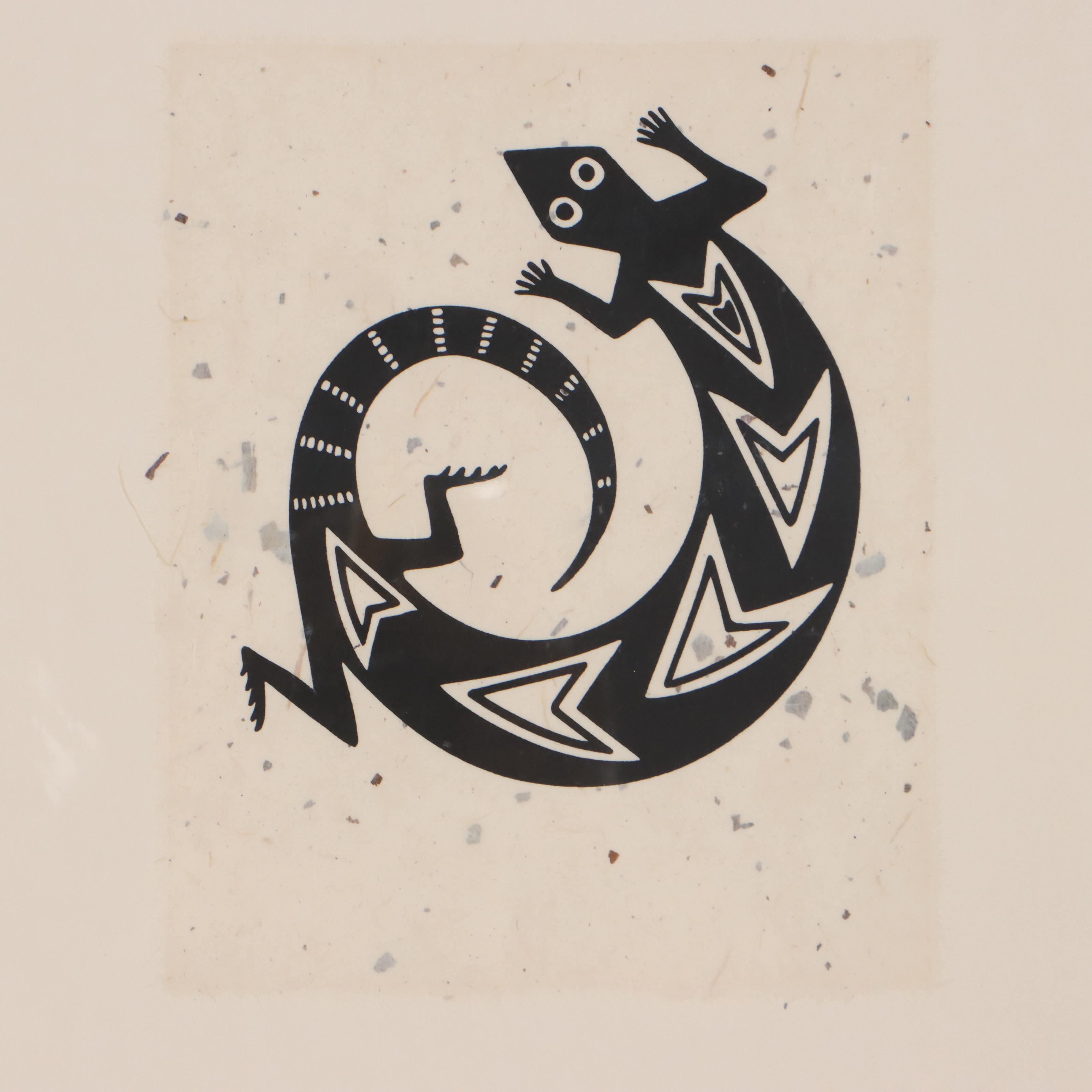 Serigraphs of Native American Mimbres Designs