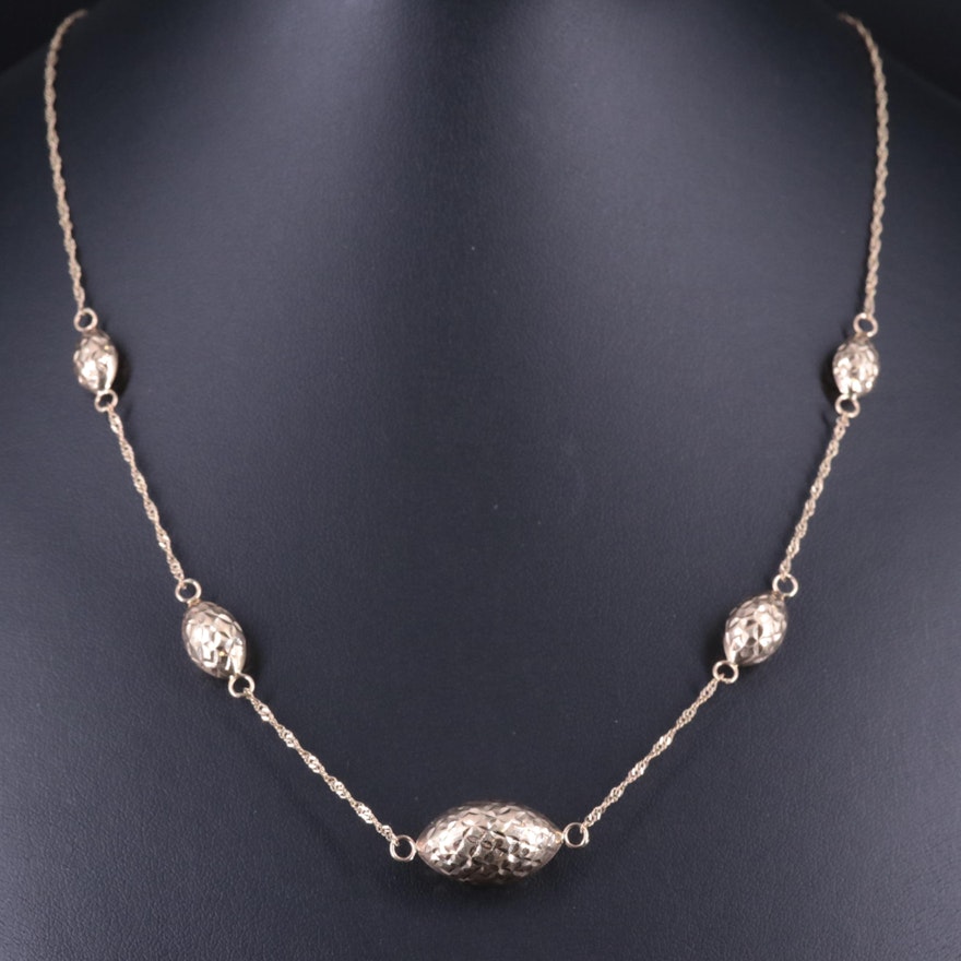 14K Gold Singapore Chain Necklace