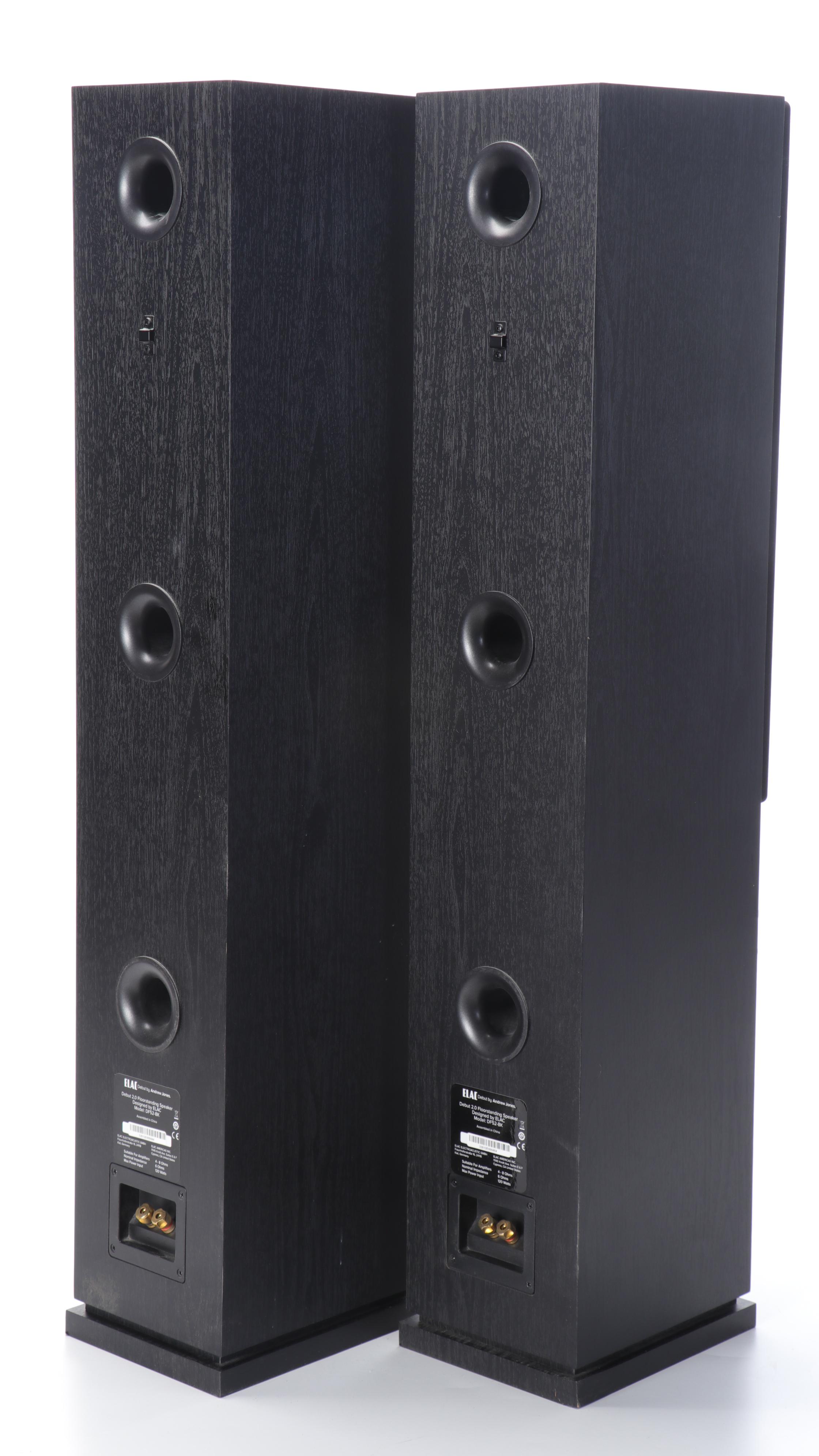 Velodyne MiniVee Subwoofer With Pair of ELAC Debut Floor Standing Speakers