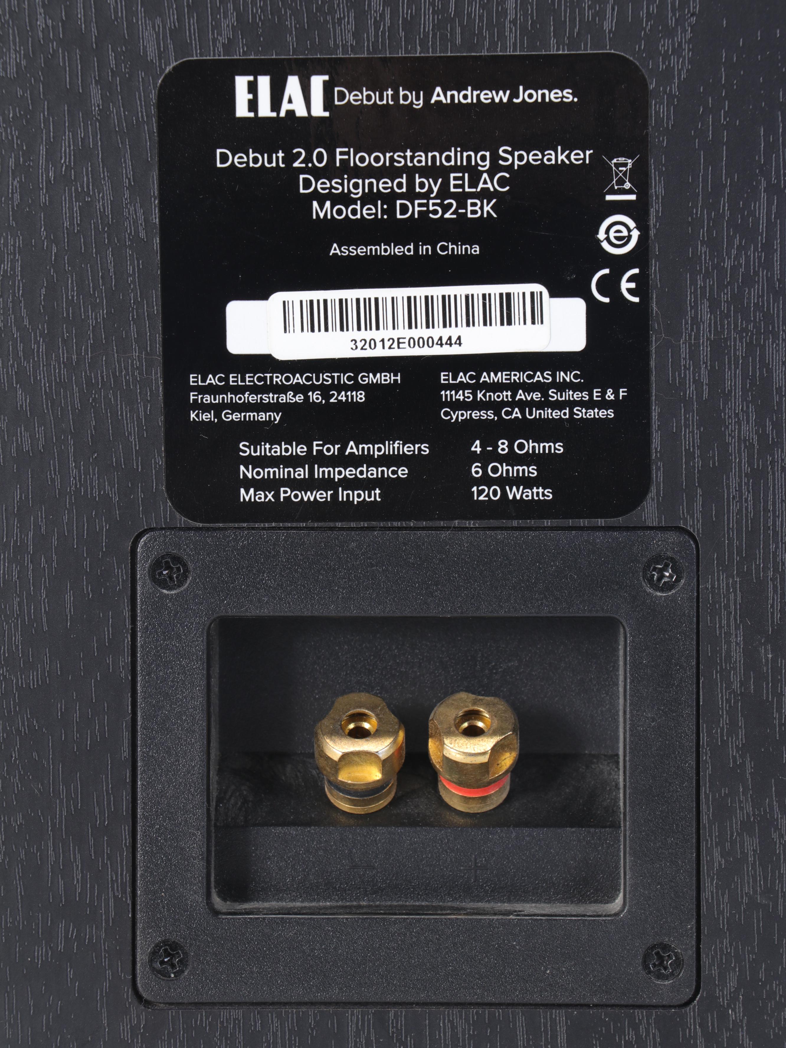 Velodyne MiniVee Subwoofer With Pair of ELAC Debut Floor Standing Speakers