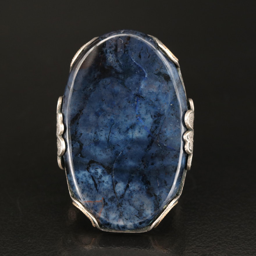 Sterling Faux Sodalite Ring