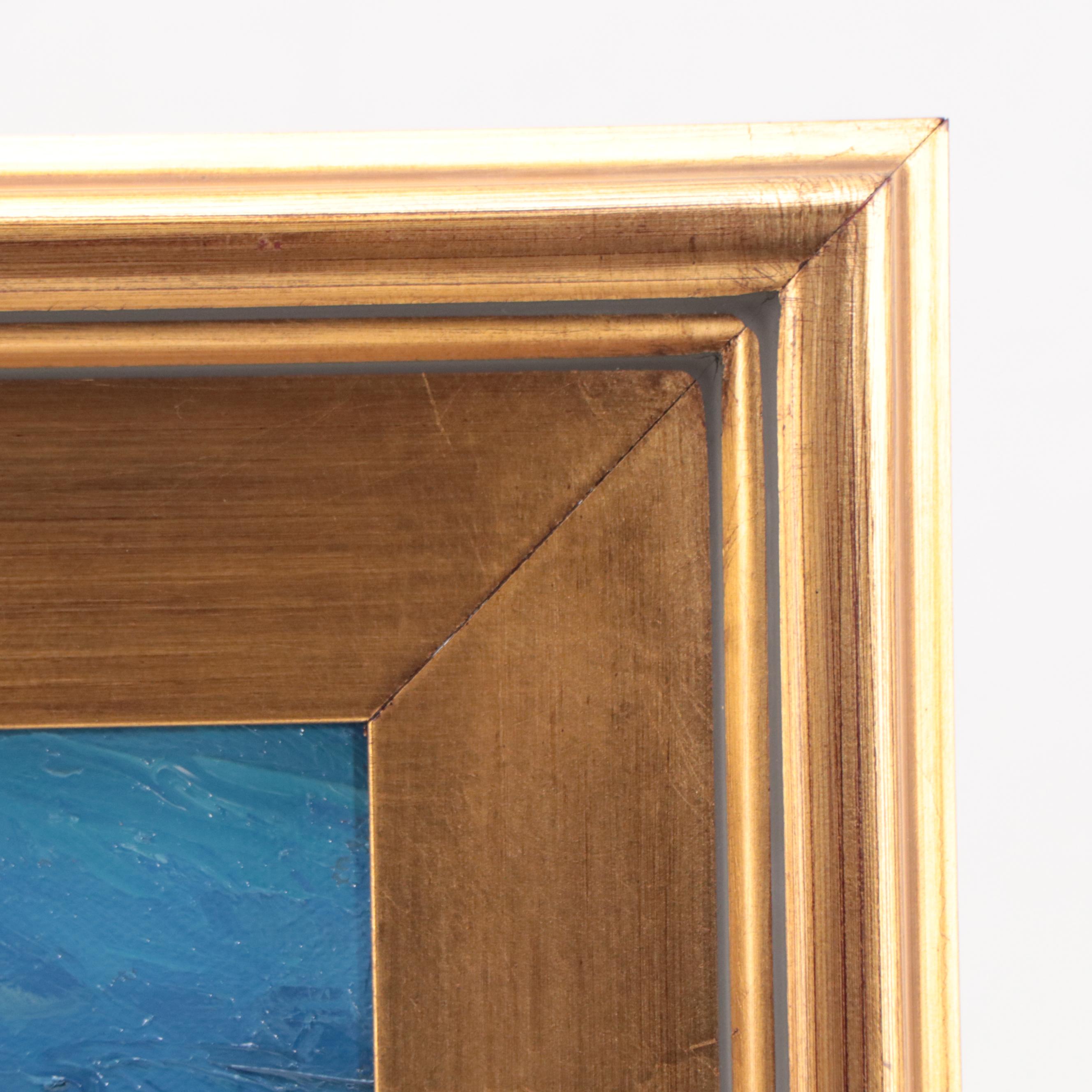 Marcus Vazquez Oil Painting of Rowboat, 2022