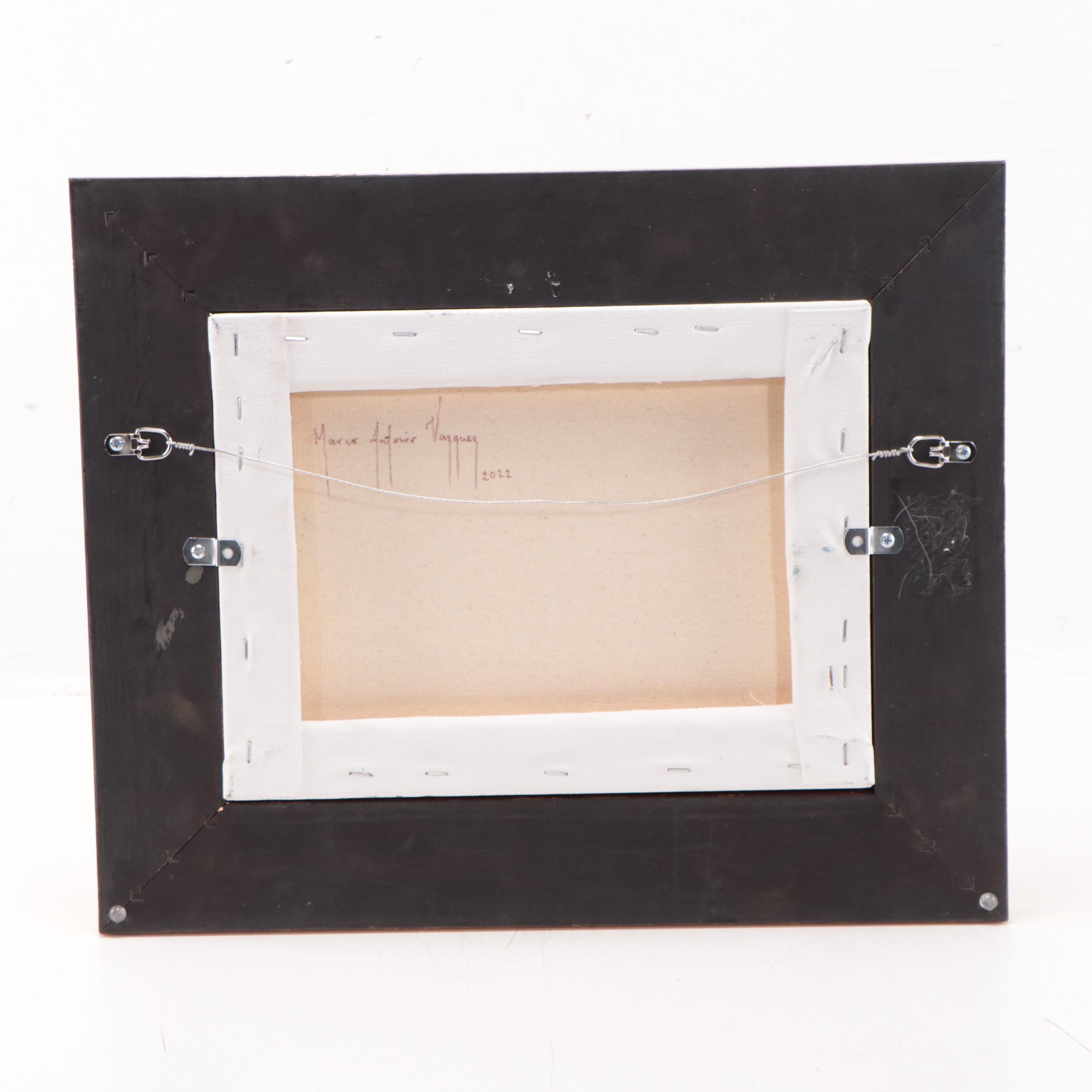 Marcus Vazquez Oil Painting of Rowboat, 2022