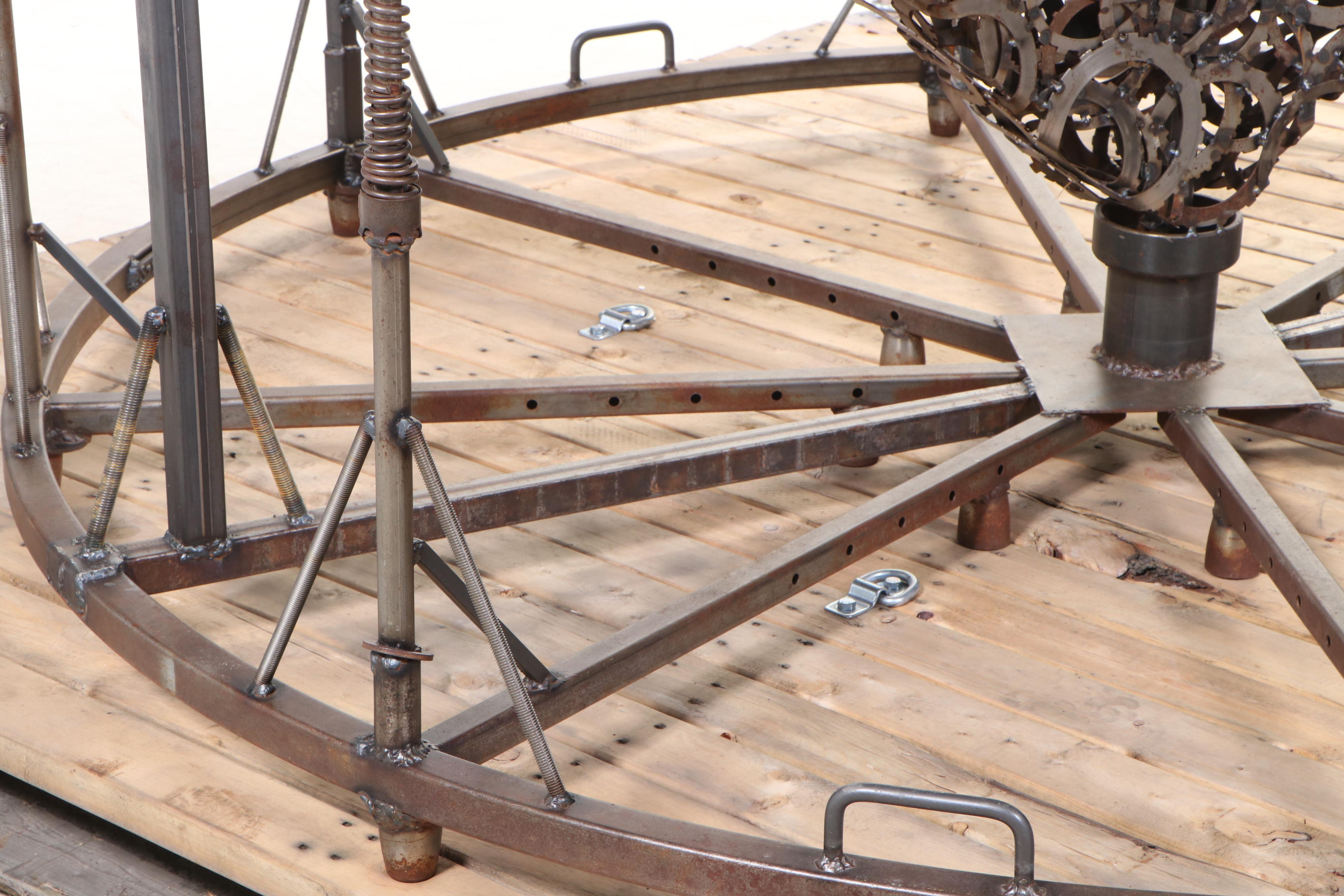 Jen Kresl of Steel Envy Large-Scale Steel Sculpture "Heavy Heart" for AHERO