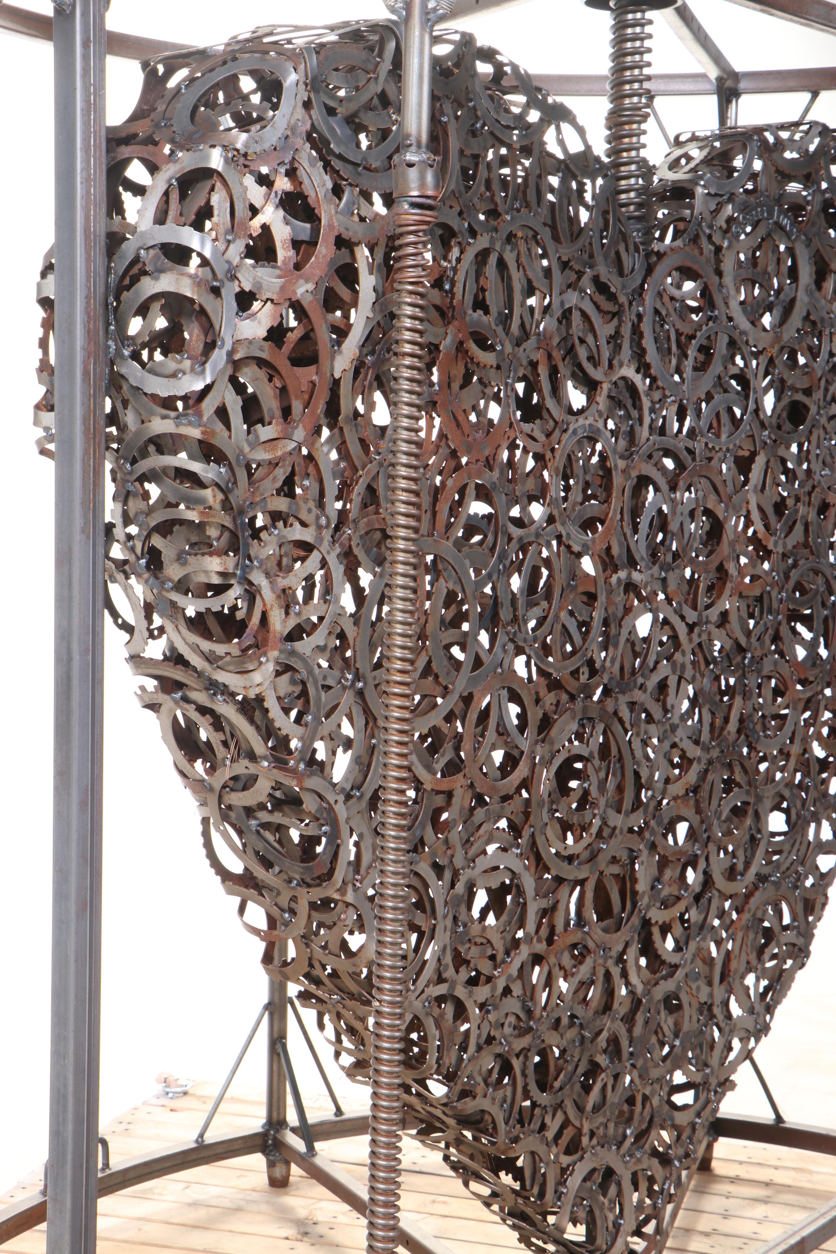 Jen Kresl of Steel Envy Large-Scale Steel Sculpture "Heavy Heart" for AHERO