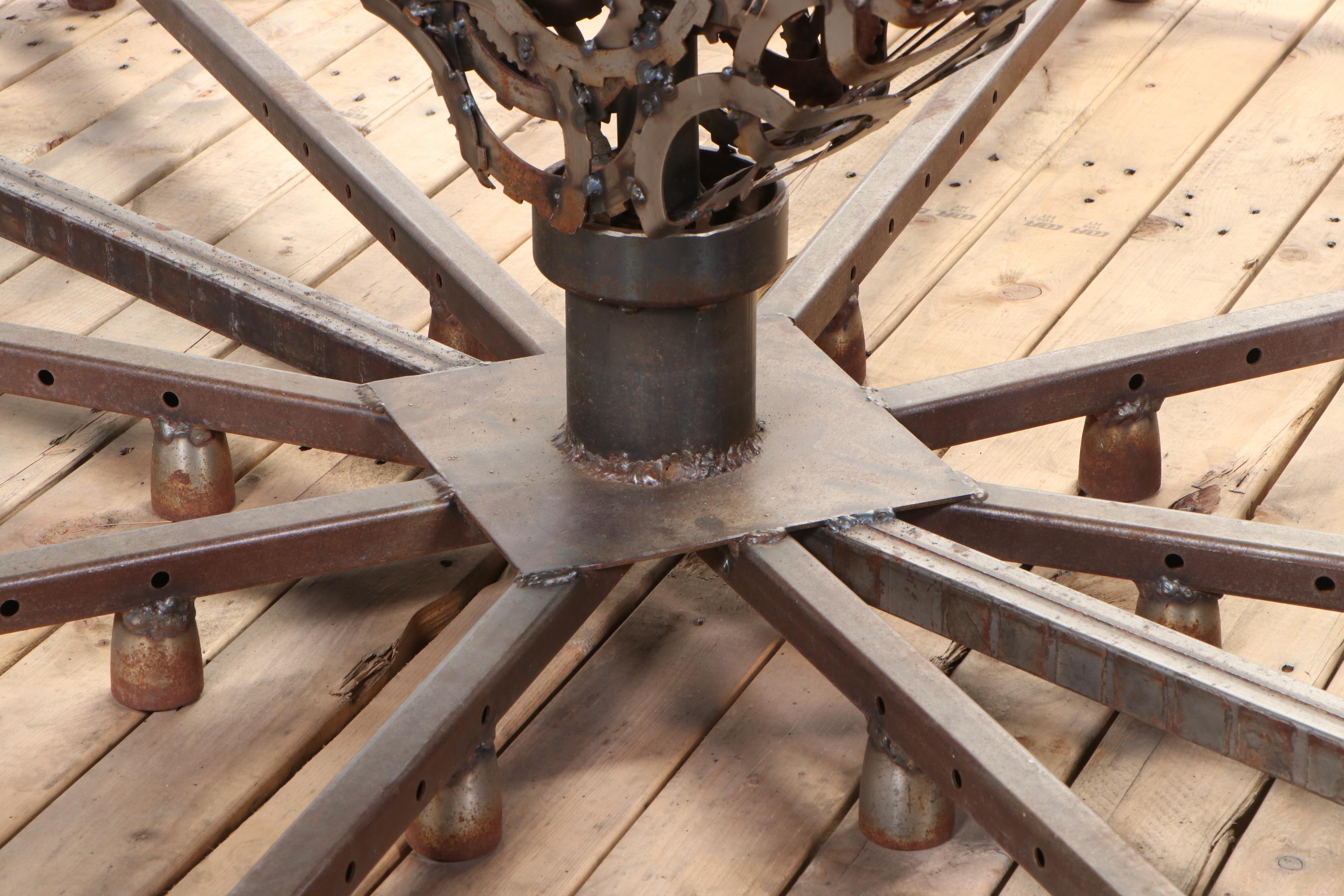 Jen Kresl of Steel Envy Large-Scale Steel Sculpture "Heavy Heart" for AHERO