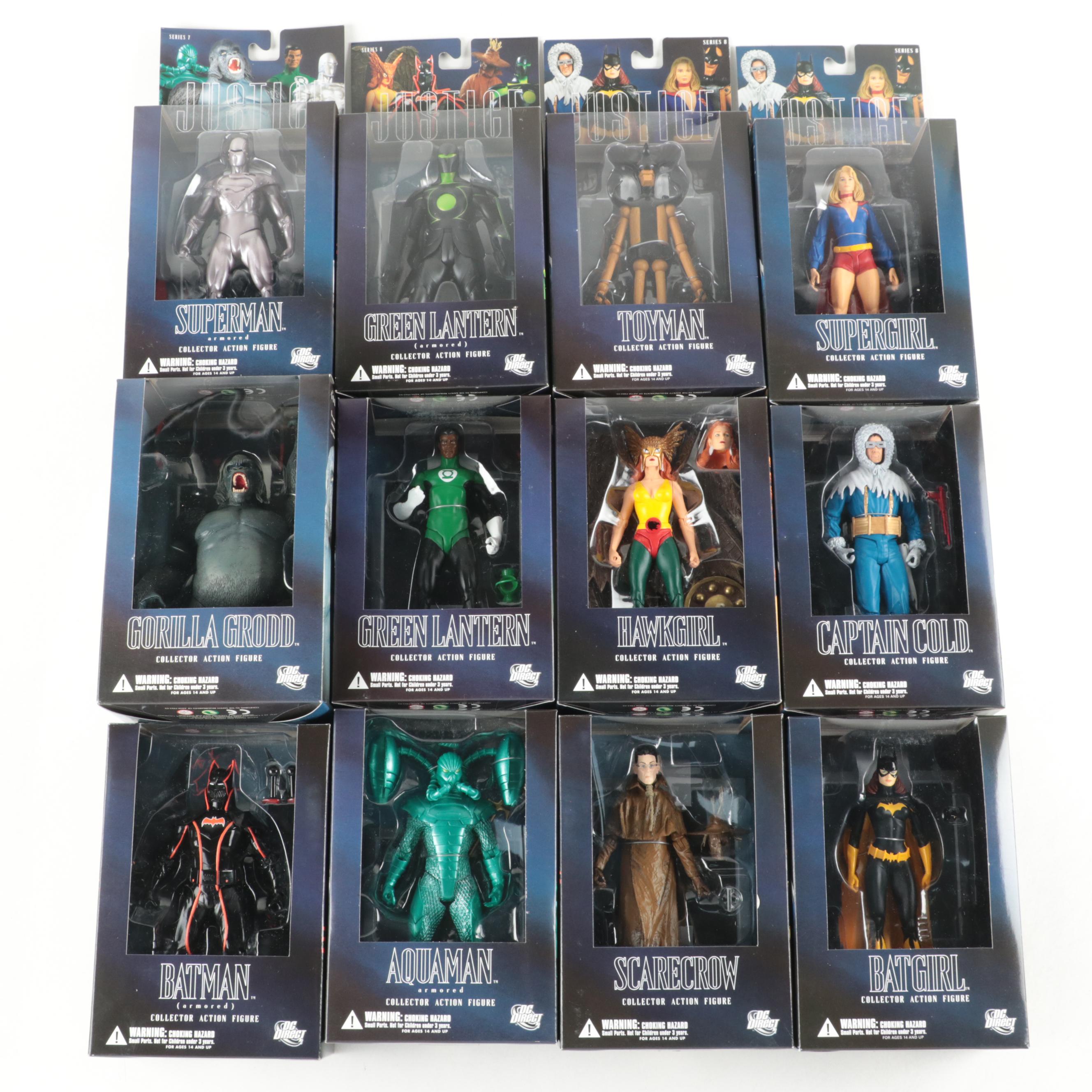 DC Direct Justice League Series 6, 7 and 8 Action Figures, 2000s