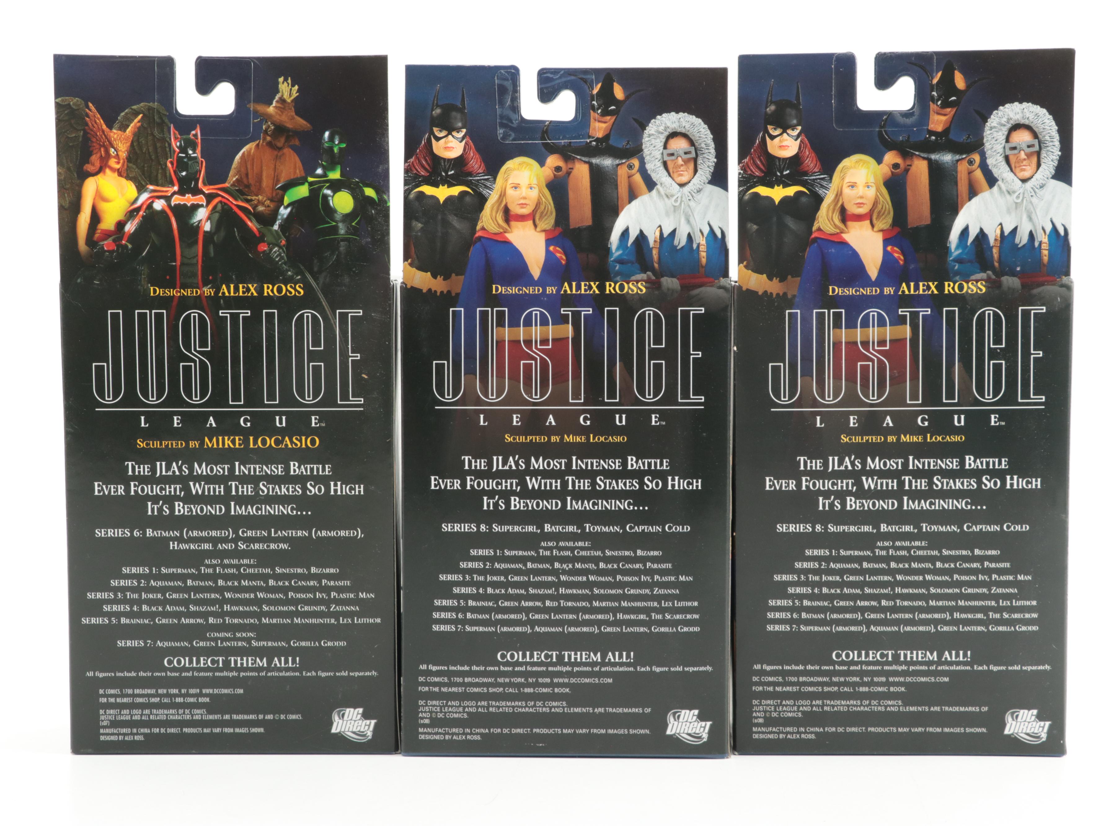 DC Direct Justice League Series 6, 7 and 8 Action Figures, 2000s