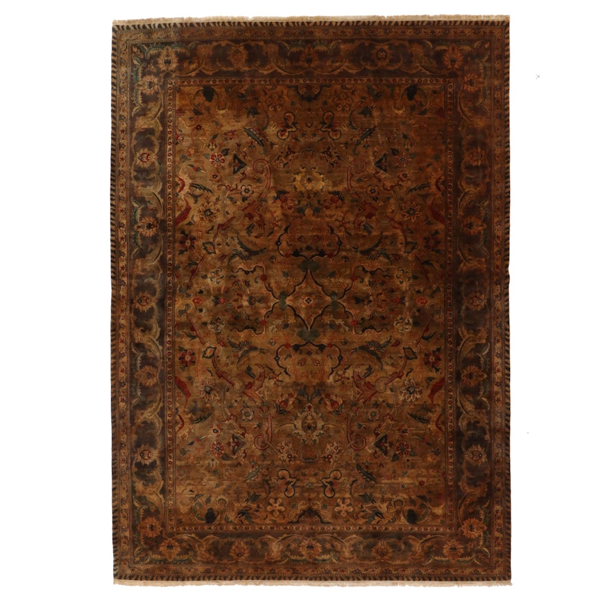 10' x 14'4 Hand-Knotted Indian Agra Room Sized Rug