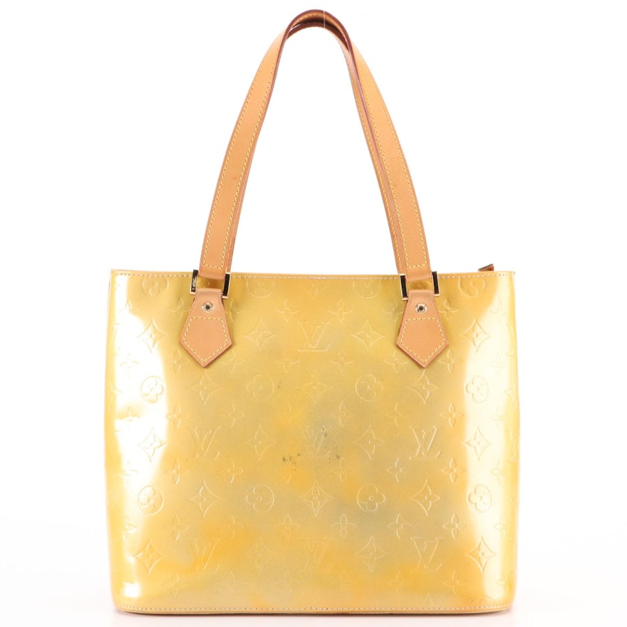 Louis Vuitton Houston Bag in Monogram Vernis and Vachetta Leather