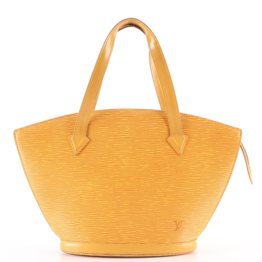 Louis Vuitton Saint Jacques PM Bag in Tassil Yellow Epi and Smooth Leather