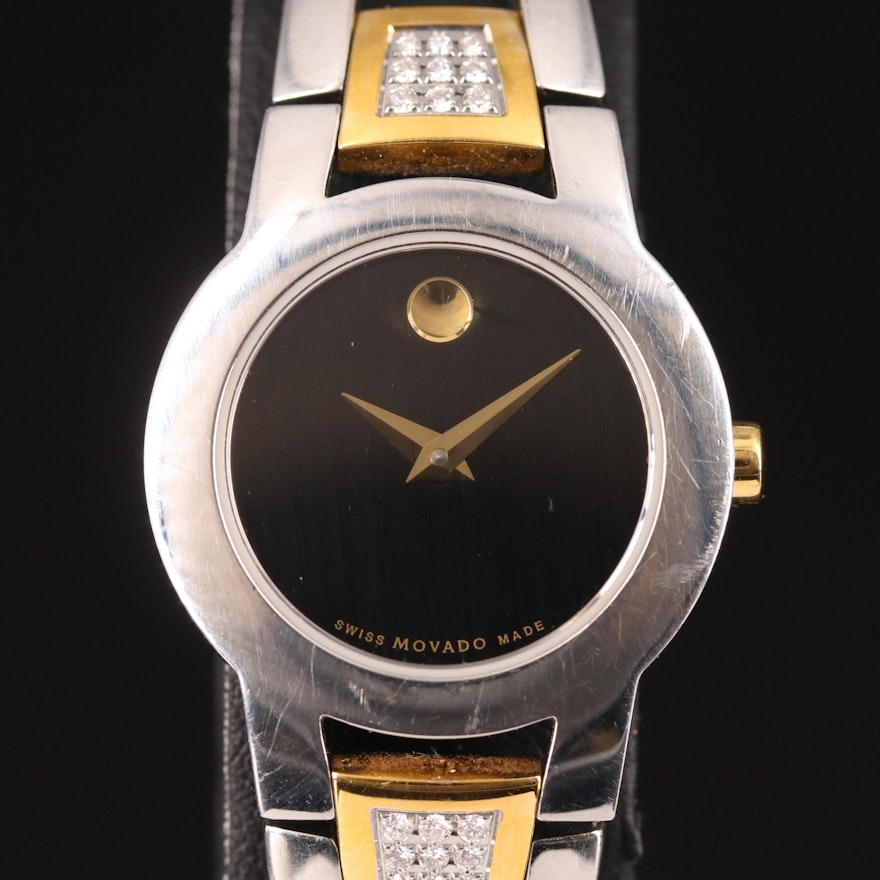 Movado Amarosa Diamond Bangle Wristwatch