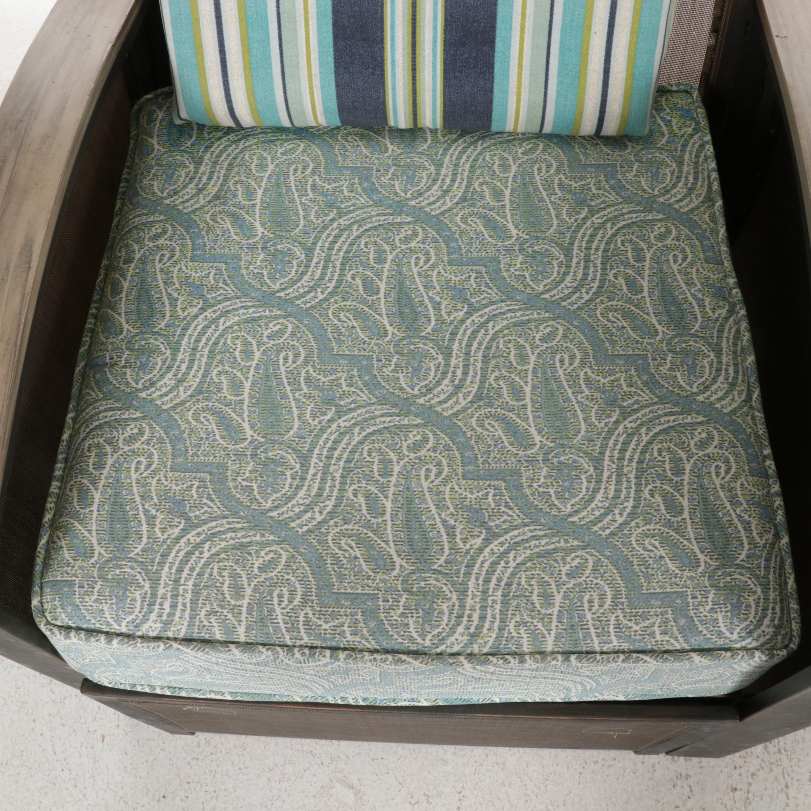 Courtyard Creations Extension Patio Lounge Chairs and Fire Bowl Side Table