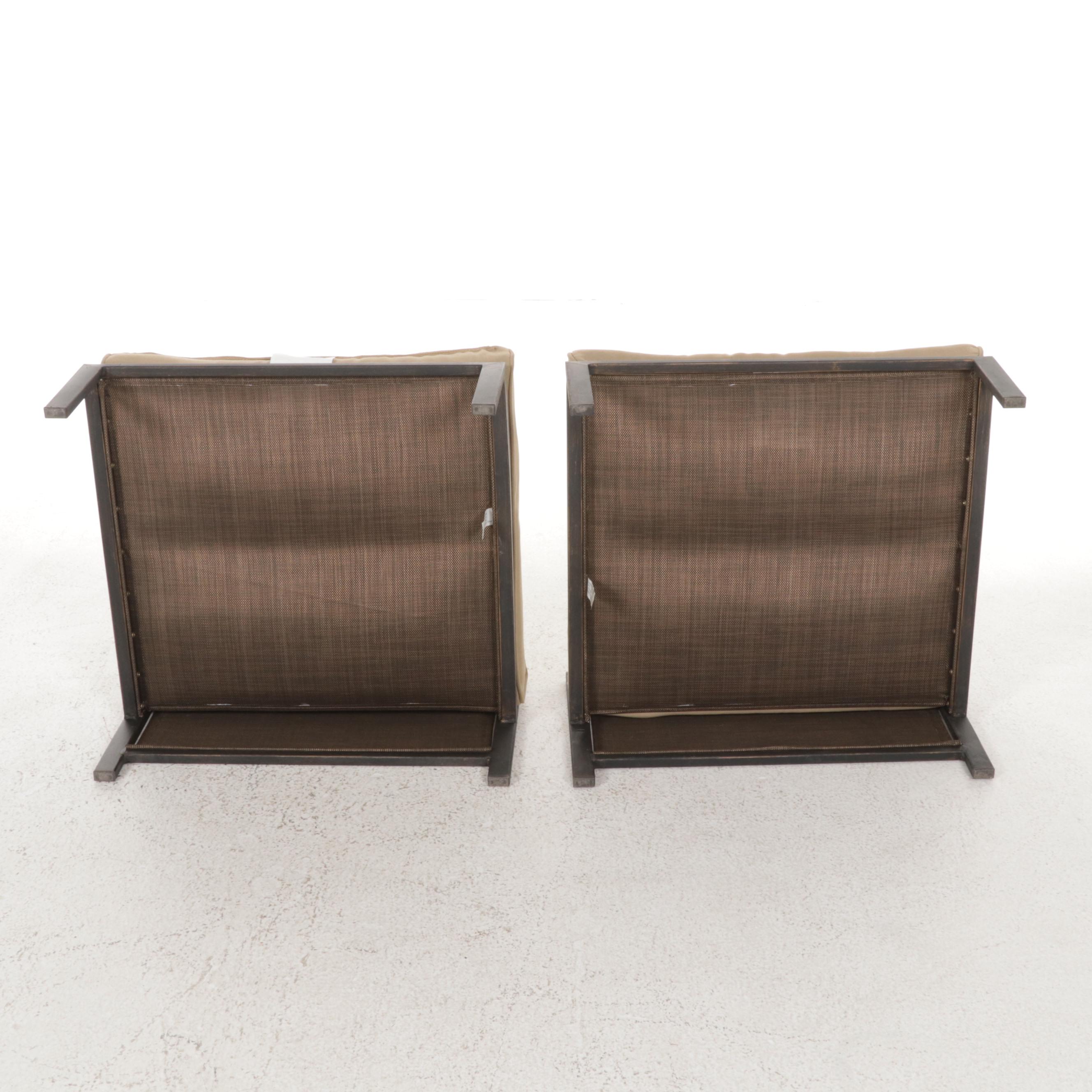 Courtyard Creations Extension Patio Lounge Chairs and Fire Bowl Side Table