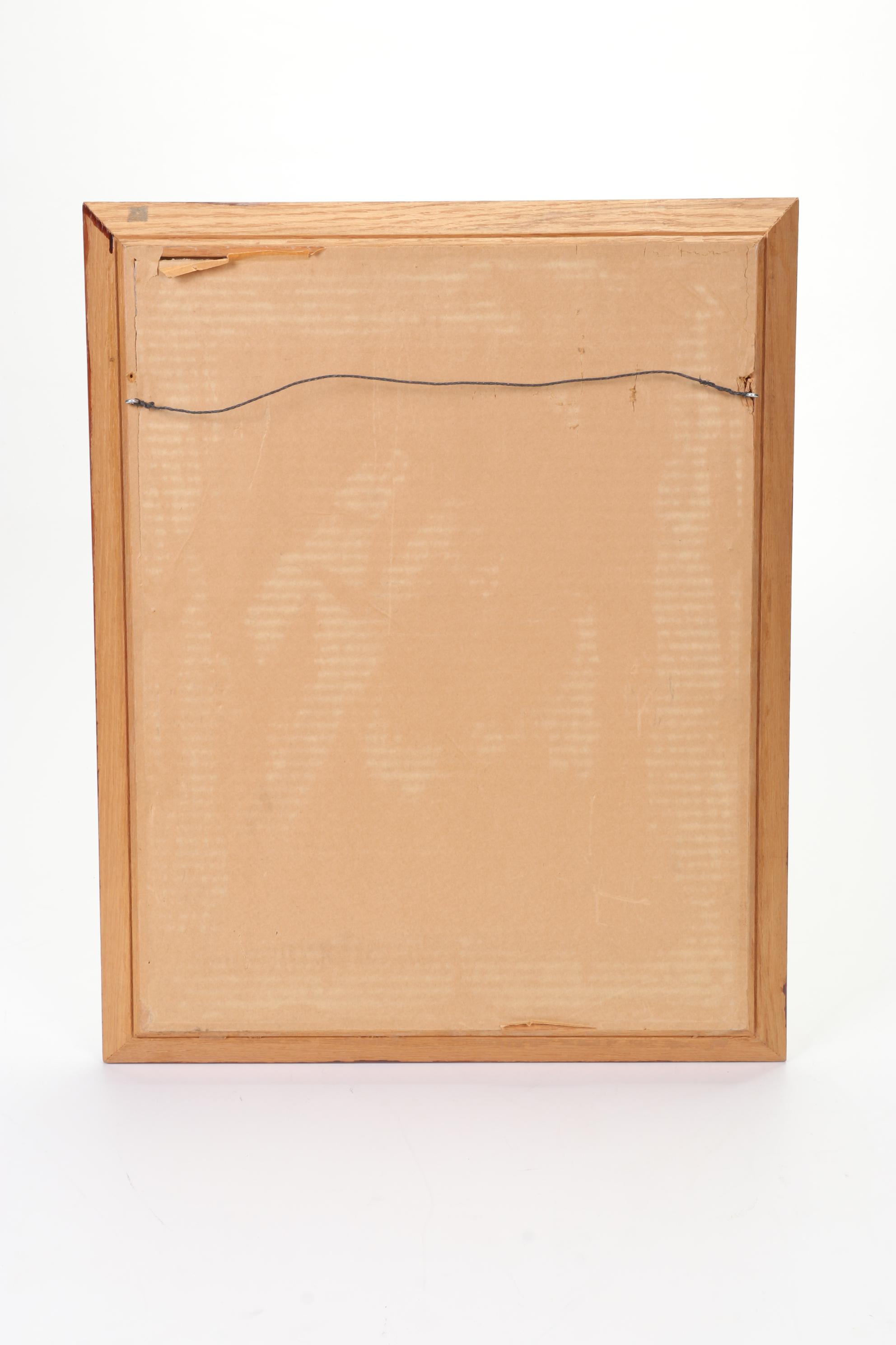 John Kinzel Portrait Charcoal and Conté Drawing of Schnauzer, Circa 1970