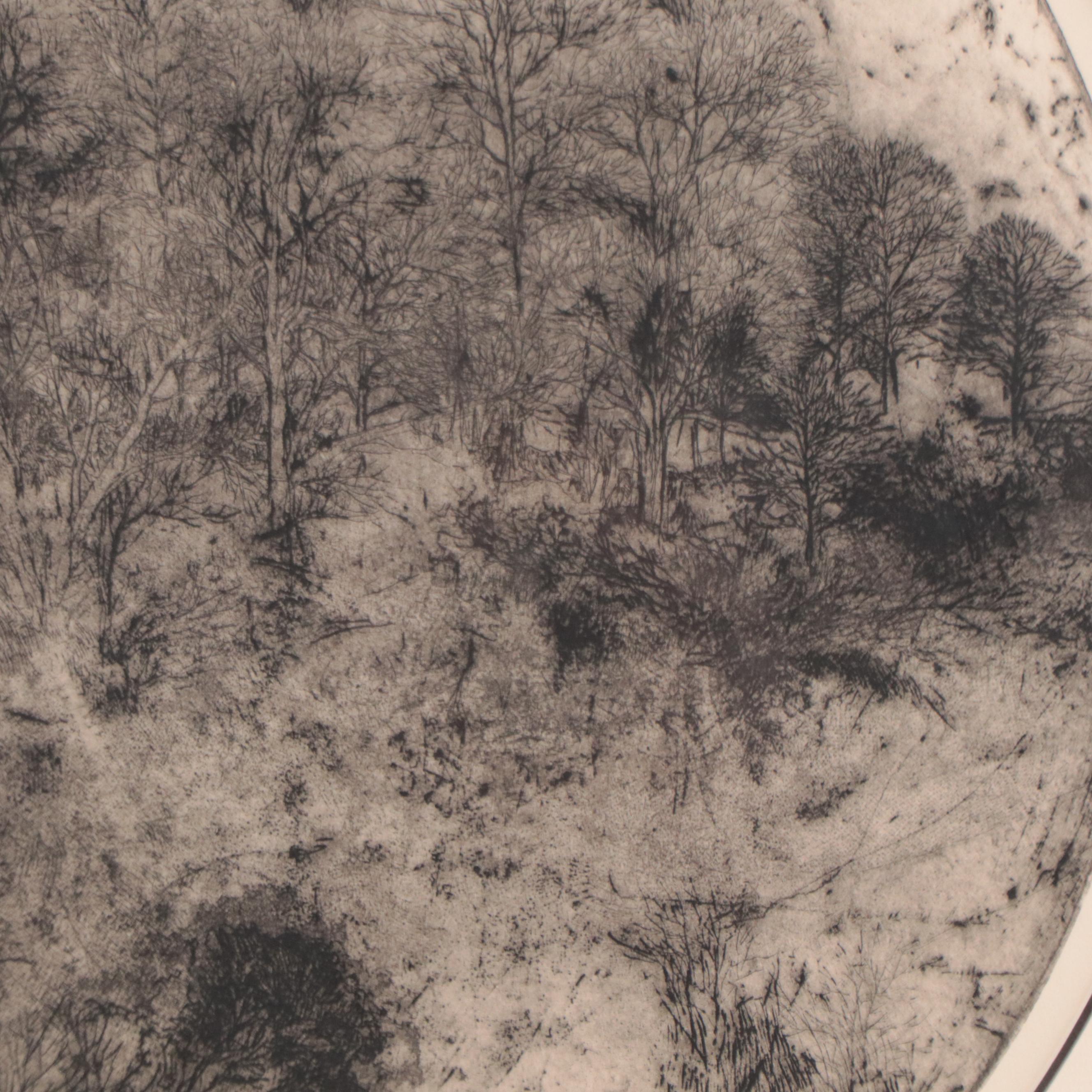 Arnold Alaniz Lithograph "Arbor Tondo"