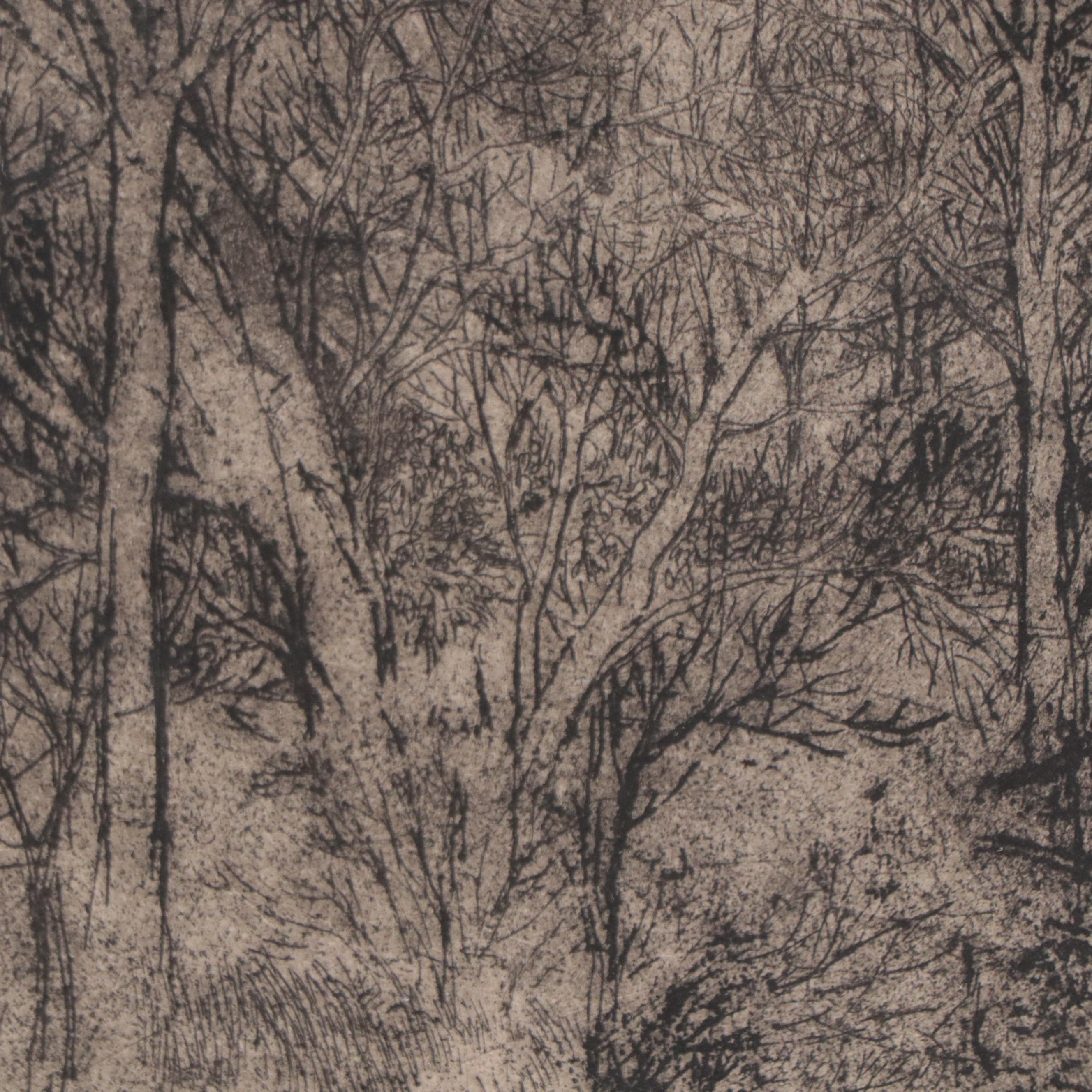 Arnold Alaniz Lithograph "Arbor Tondo"