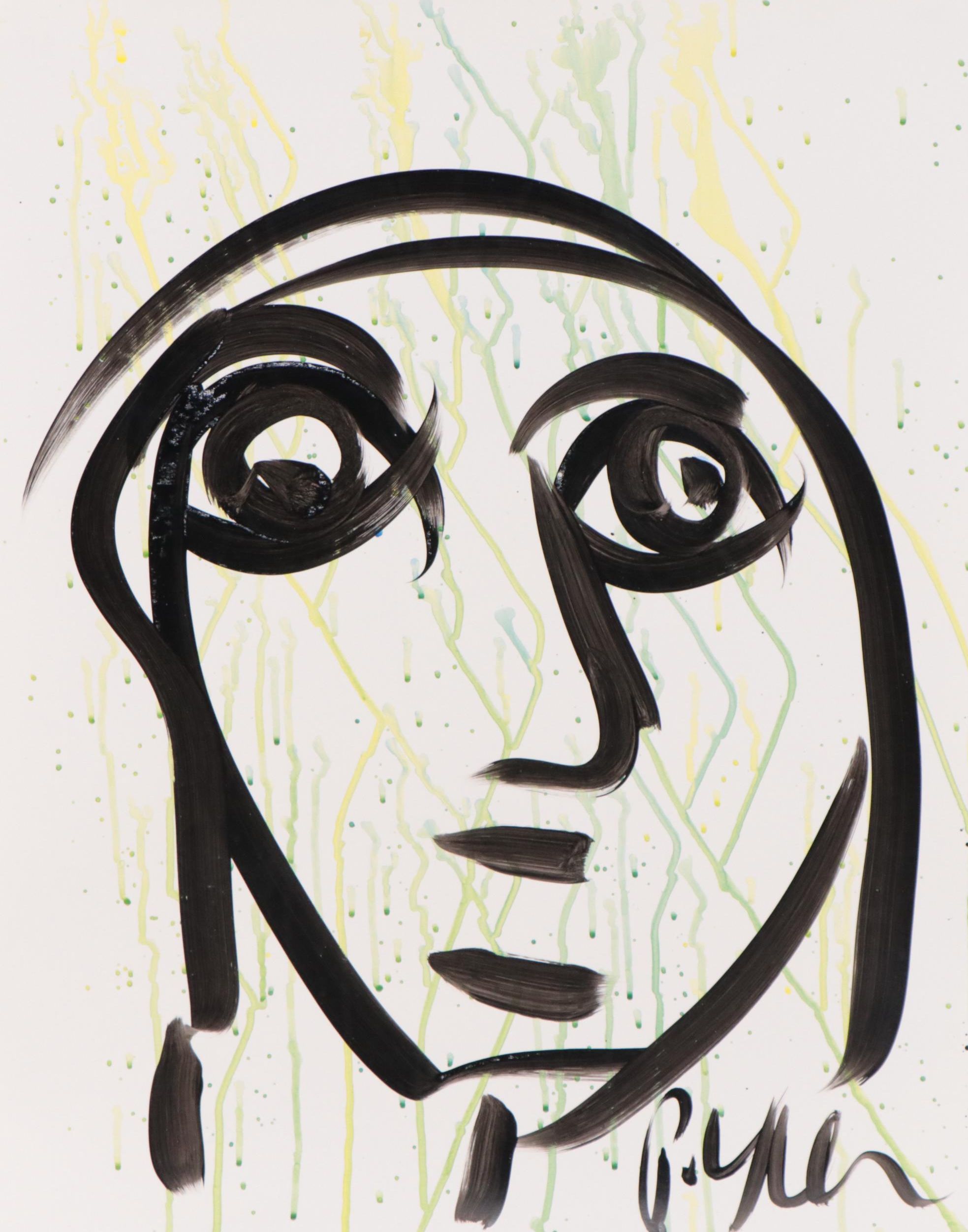 Peter Keil Abstract Portrait Acrylic Painting