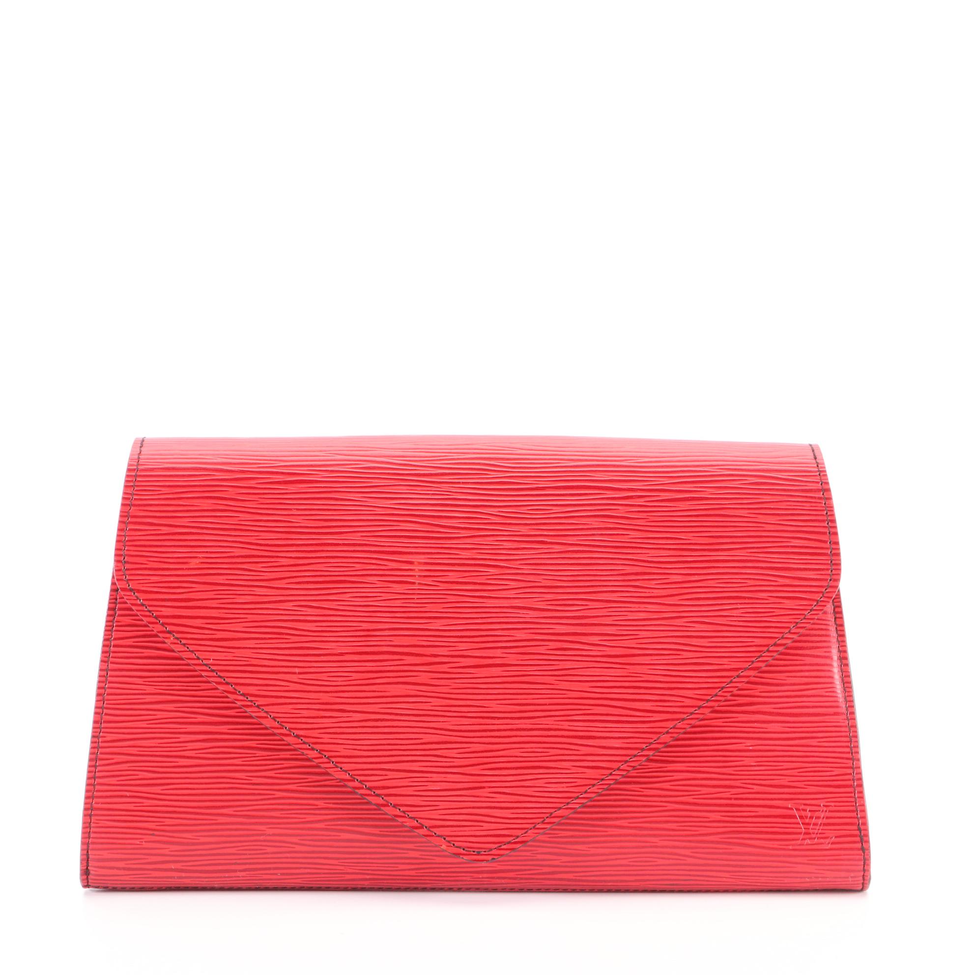 Louis Vuitton Art Deco Clutch in Red Epi Leather