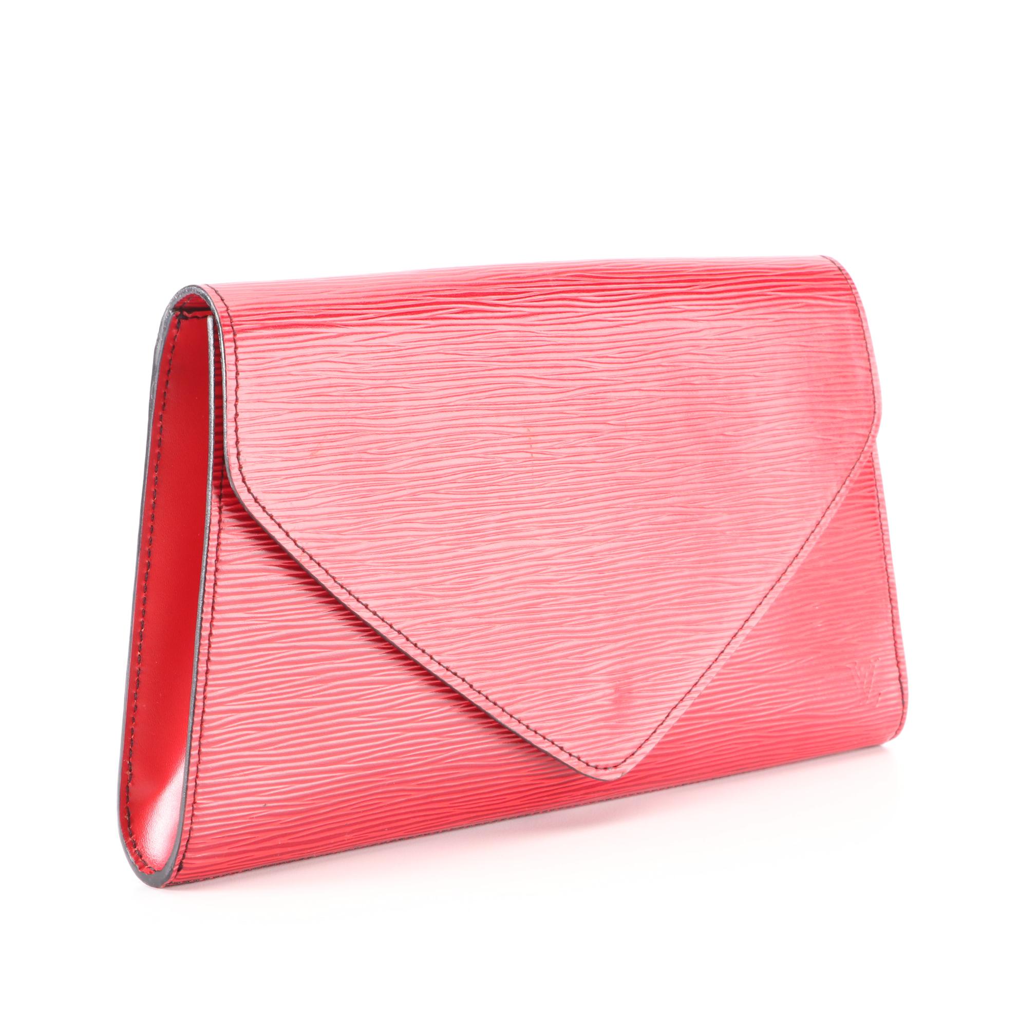 Louis Vuitton Art Deco Clutch in Red Epi Leather