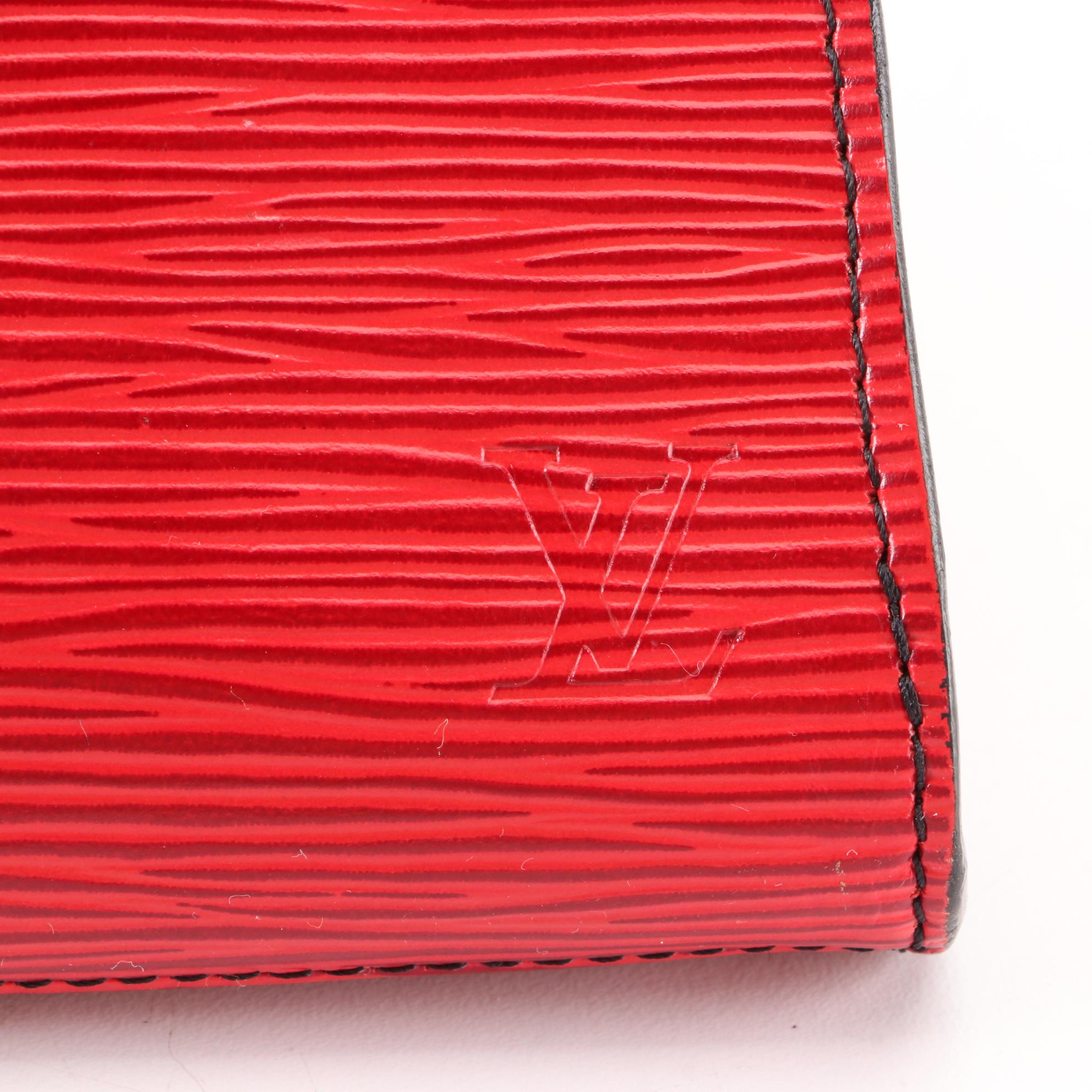 Louis Vuitton Art Deco Clutch in Red Epi Leather