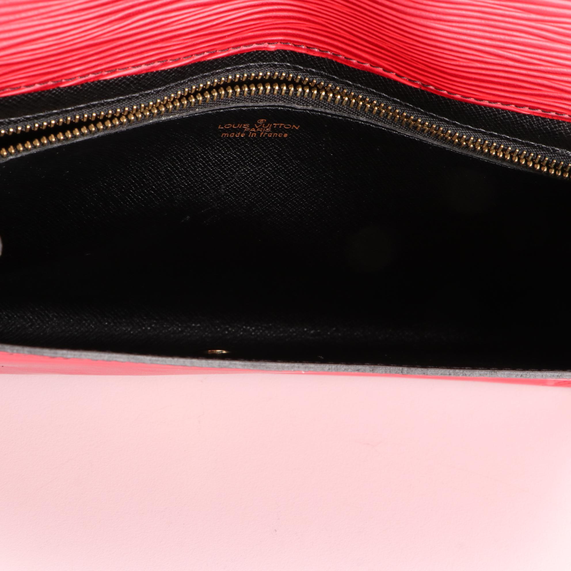Louis Vuitton Art Deco Clutch in Red Epi Leather