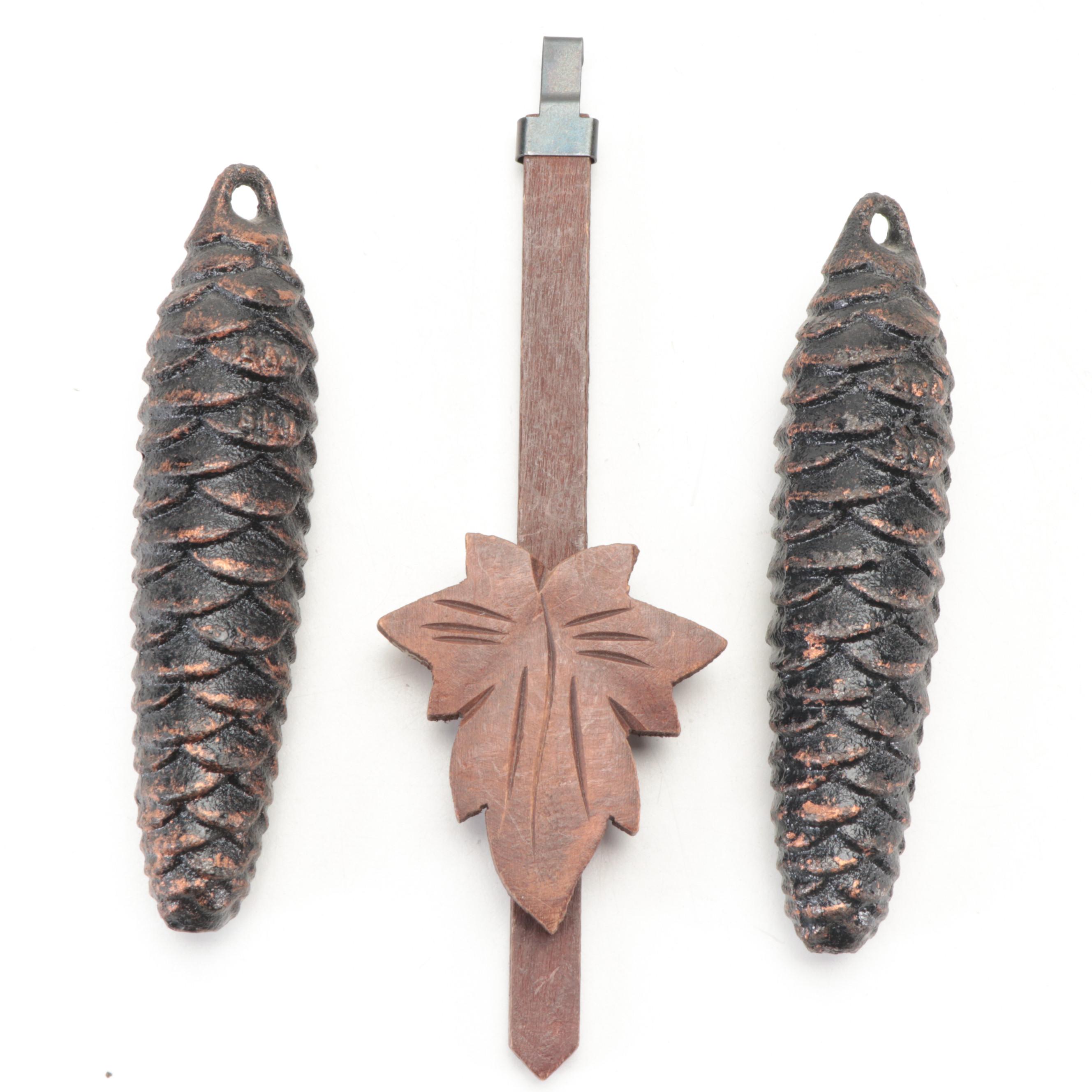 Black Forest Carved Wood Cuckoo Clock, Mid to Late 20th Century