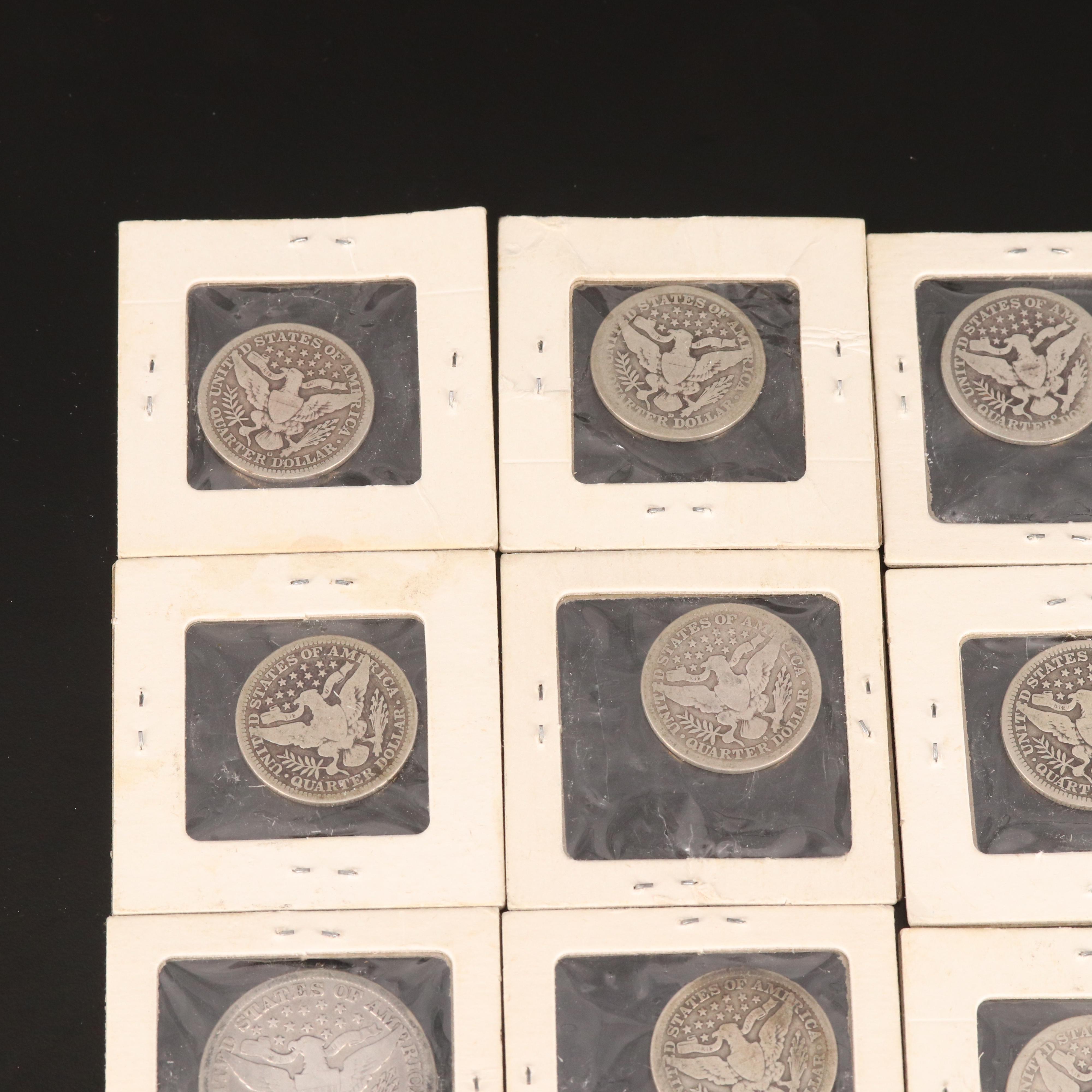 Collection of Thirteen Barber Silver Coins