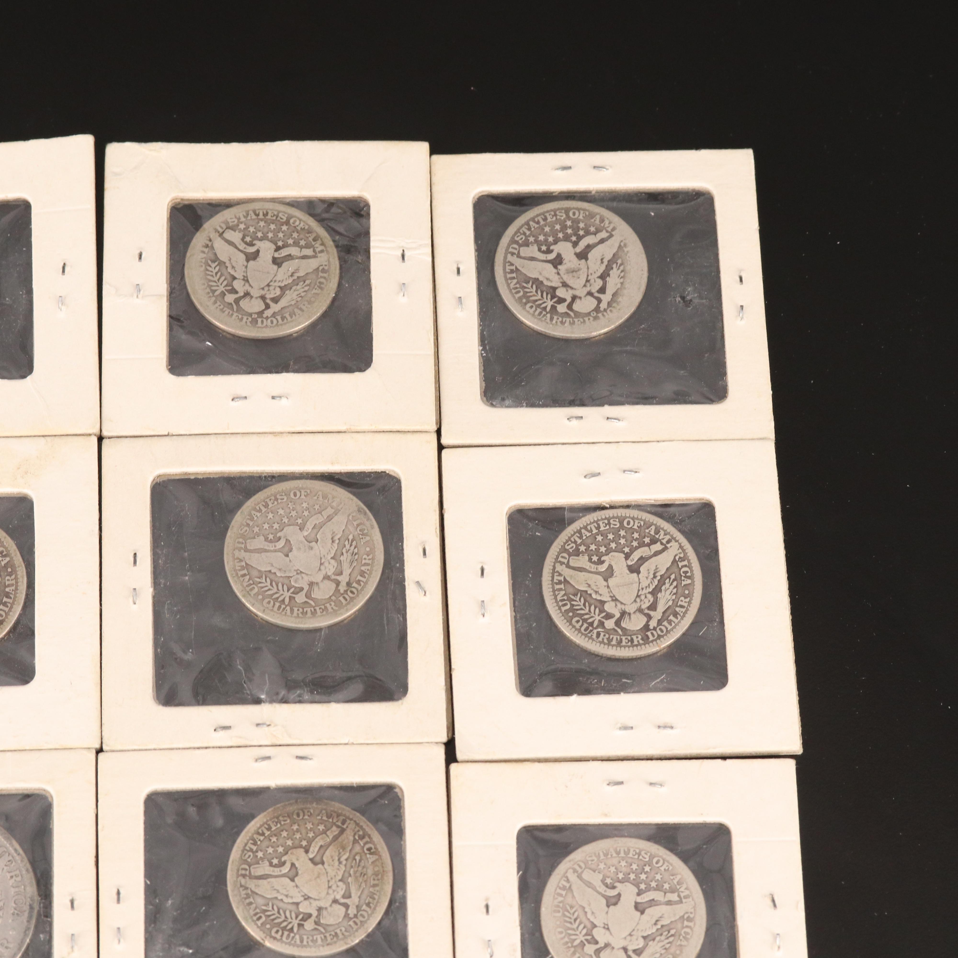 Collection of Thirteen Barber Silver Coins