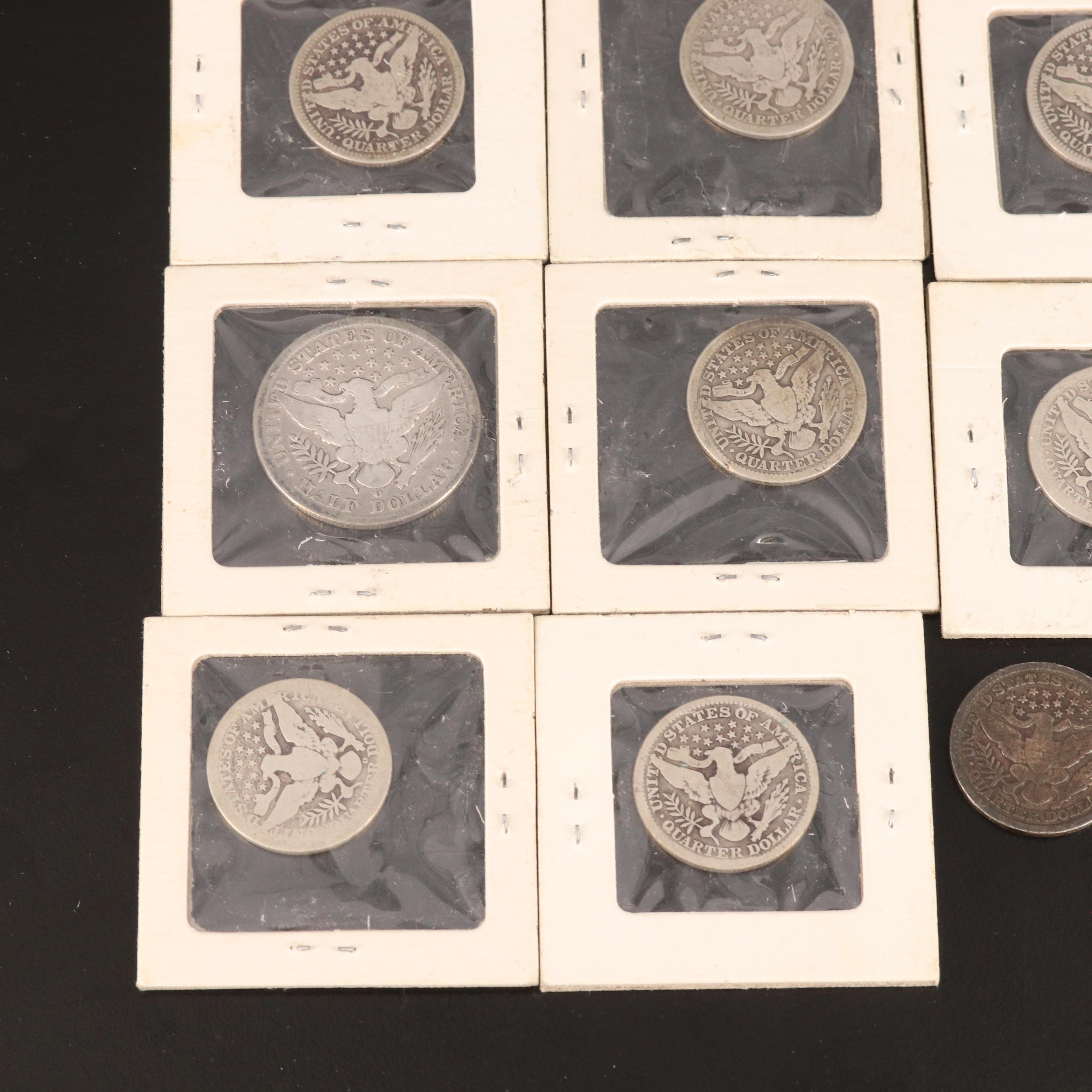 Collection of Thirteen Barber Silver Coins