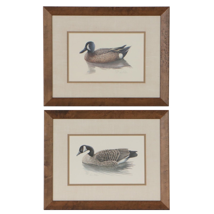 Louis Frisino Offset Lithographs of Duck and Goose