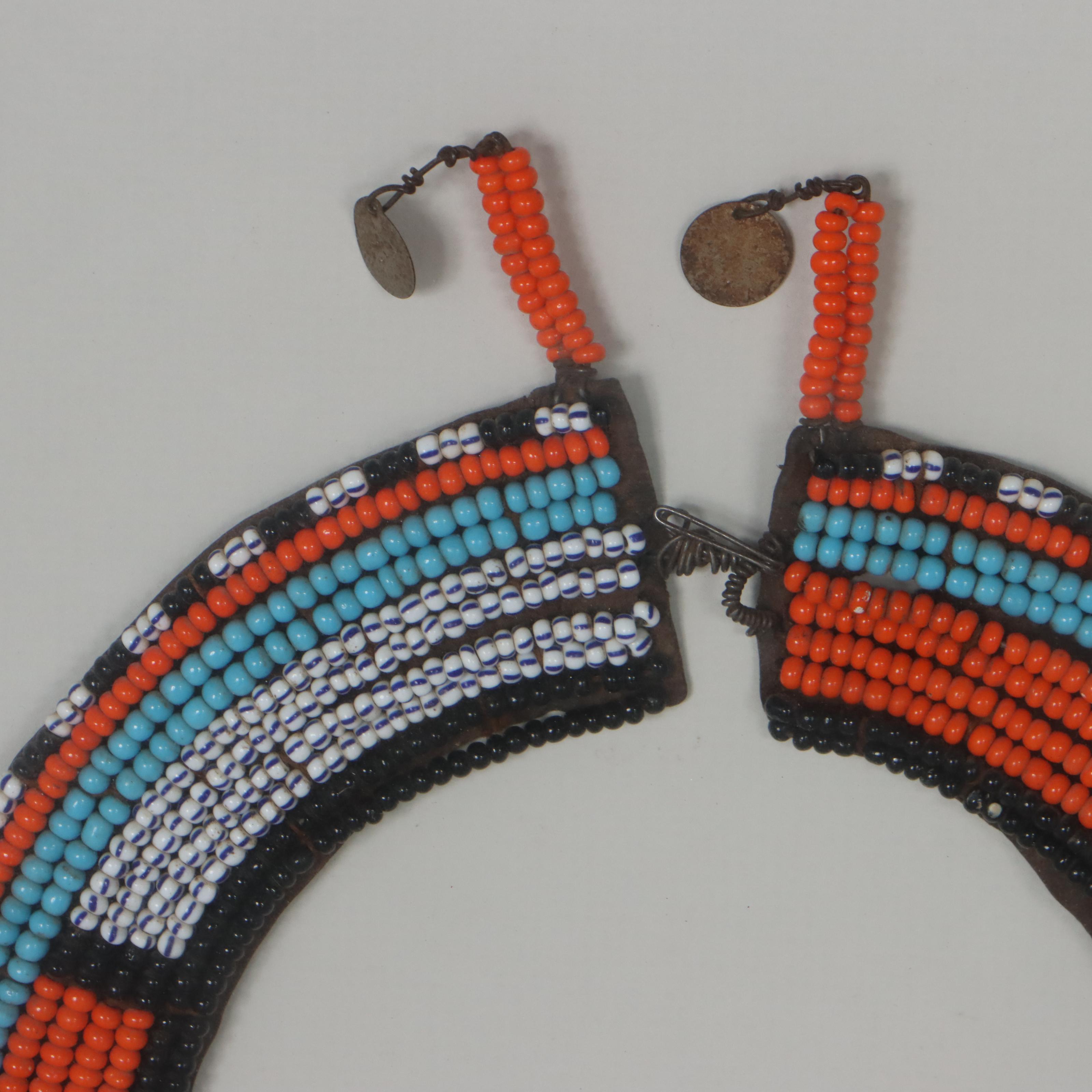 Maasai Beaded Collar Necklace in Frame
