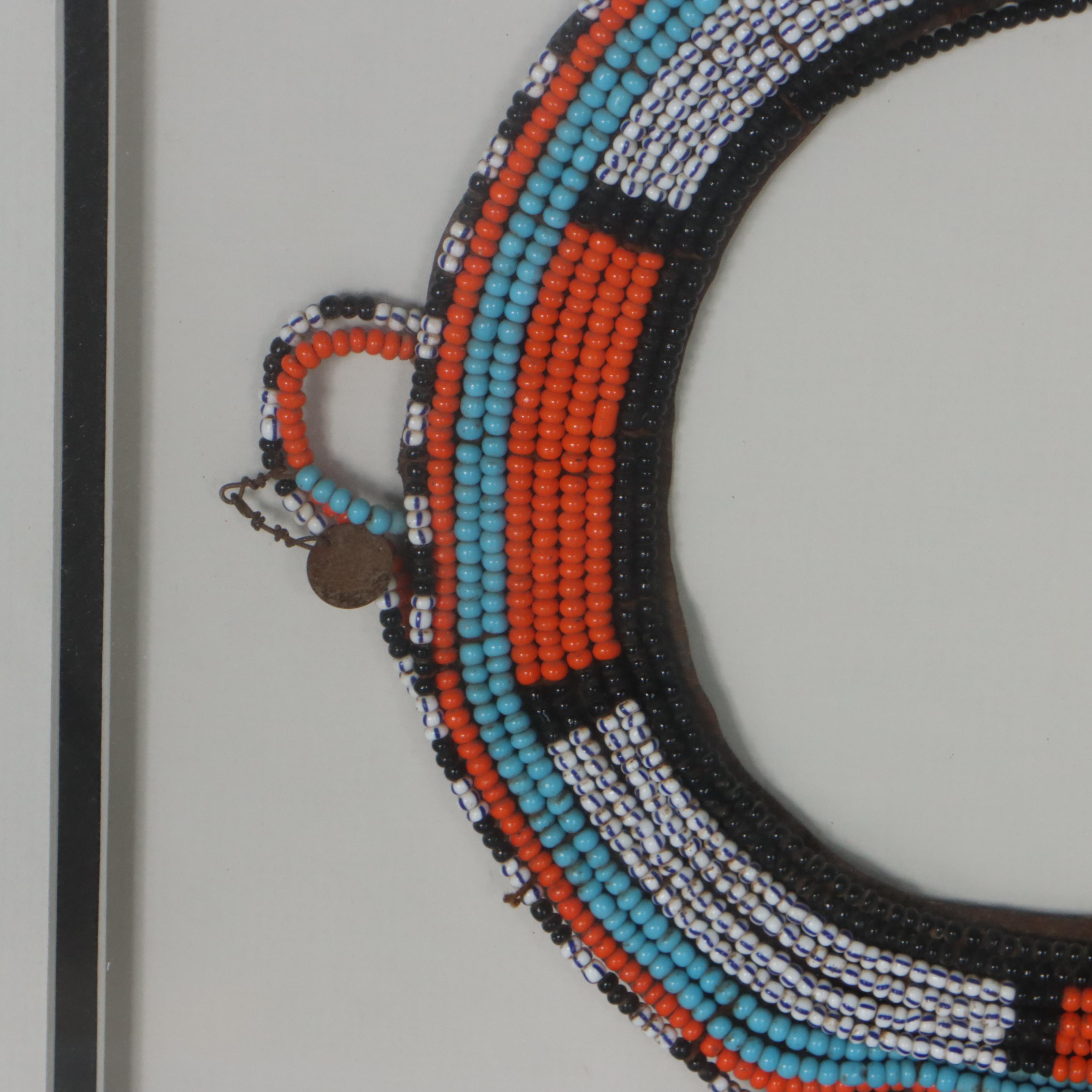 Maasai Beaded Collar Necklace in Frame