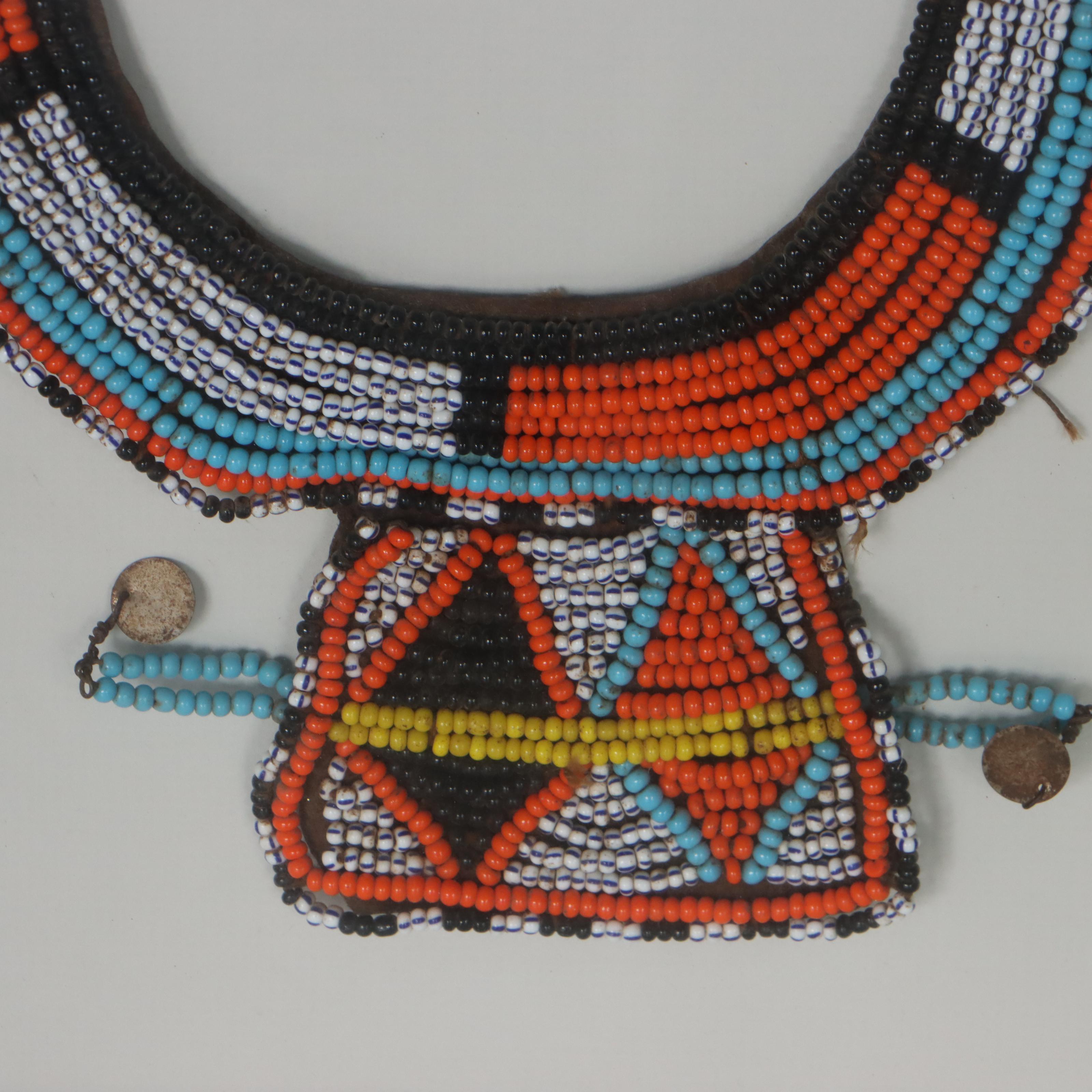 Maasai Beaded Collar Necklace in Frame