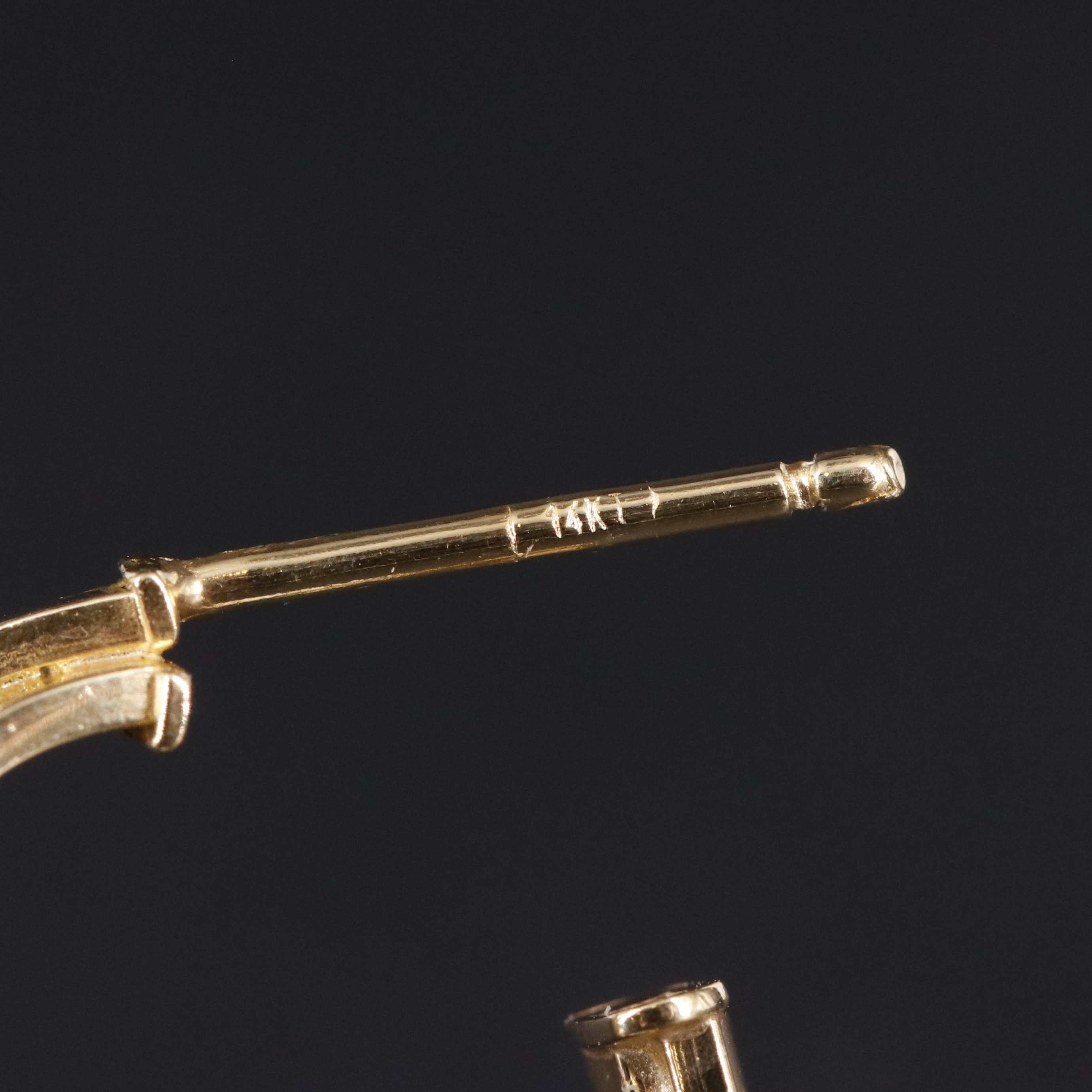 14K J Hoop Earrings