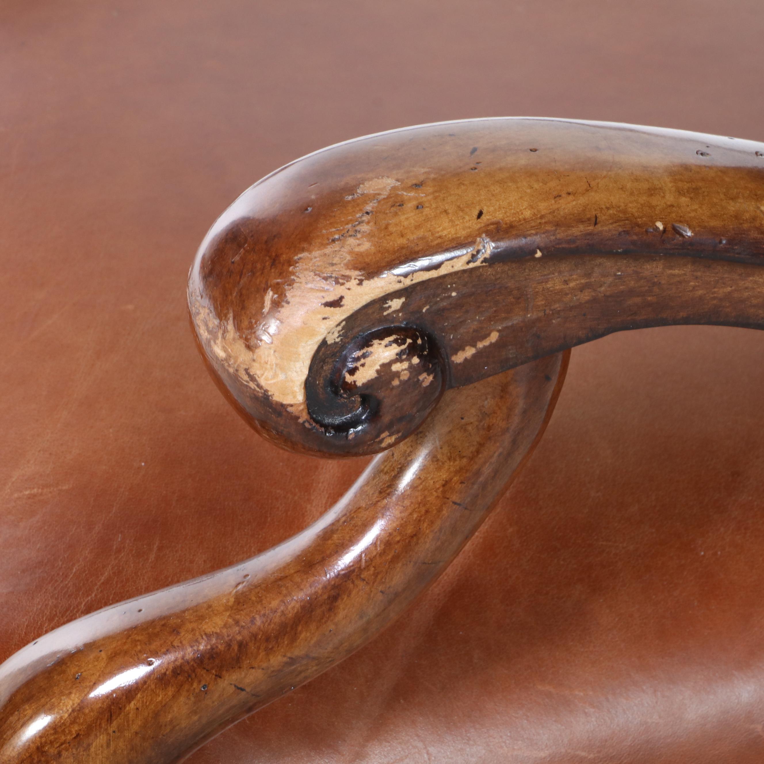 Drexel-Heritage "Bernay Collection" Hardwood and Leather Swivel-Tilt Desk Chair