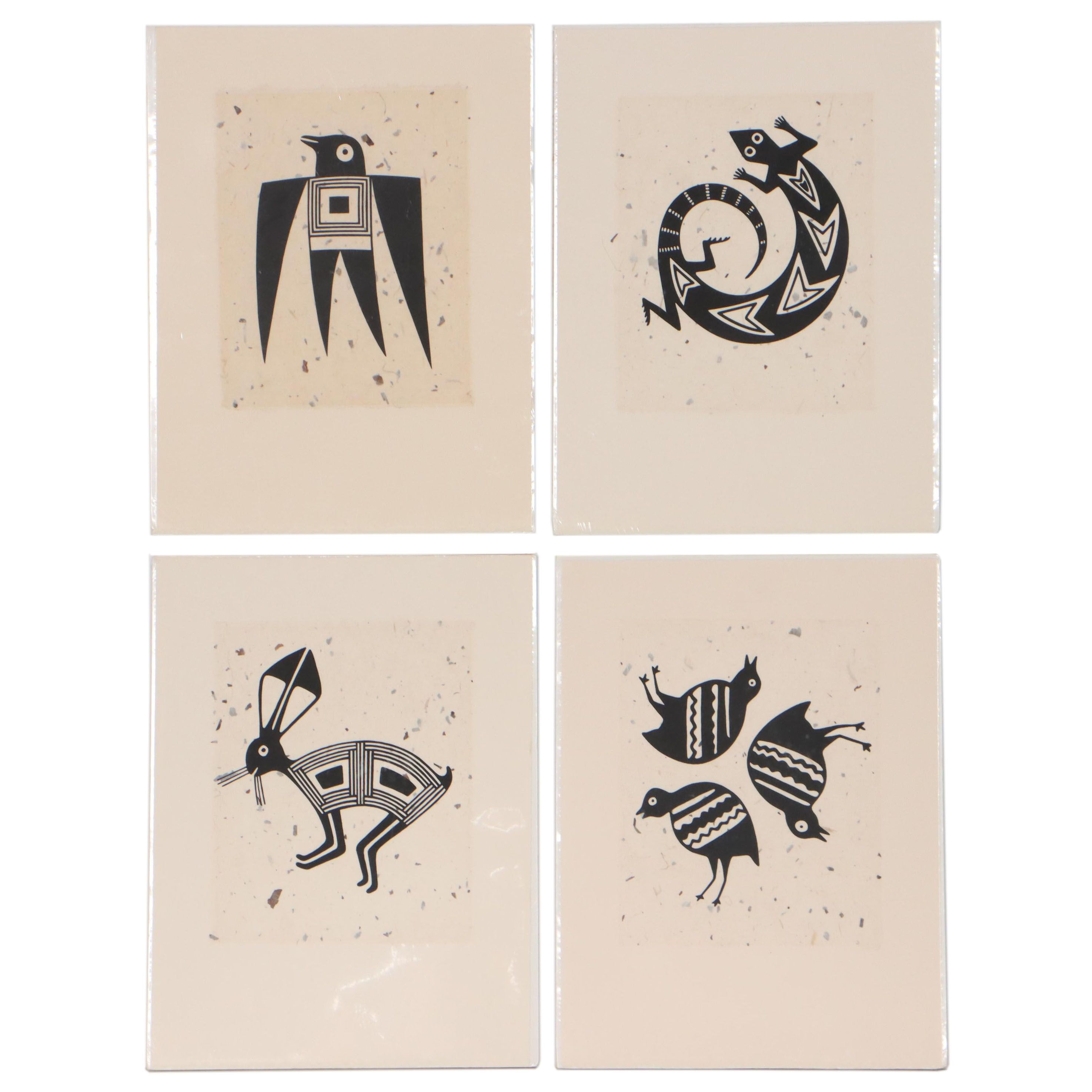 Serigraphs of Native American Mimbres Designs