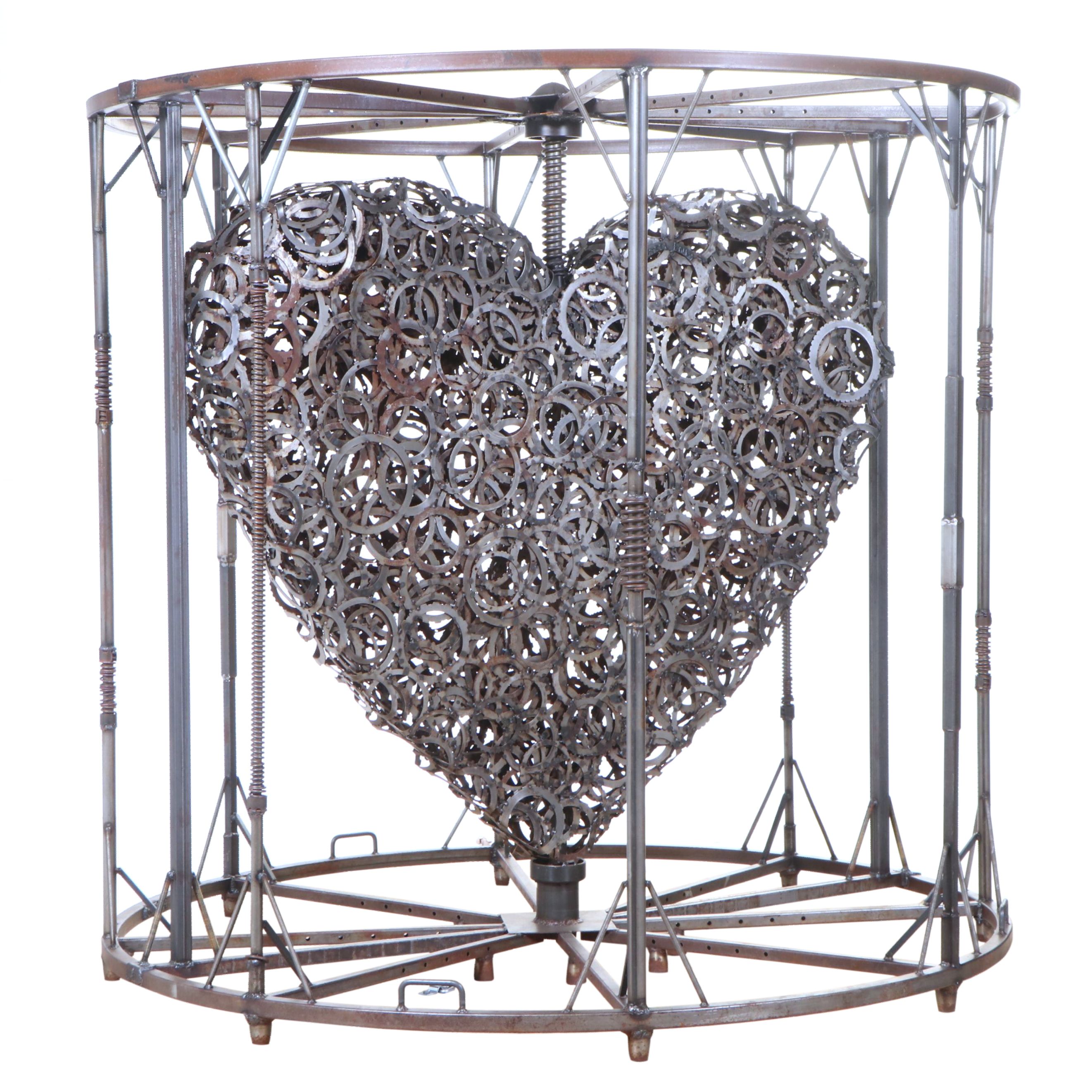Jen Kresl of Steel Envy Large-Scale Steel Sculpture "Heavy Heart" for AHERO
