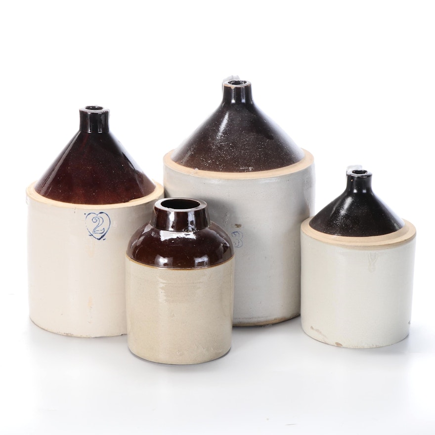 American Salt Glazed Stoneware Jug Collection