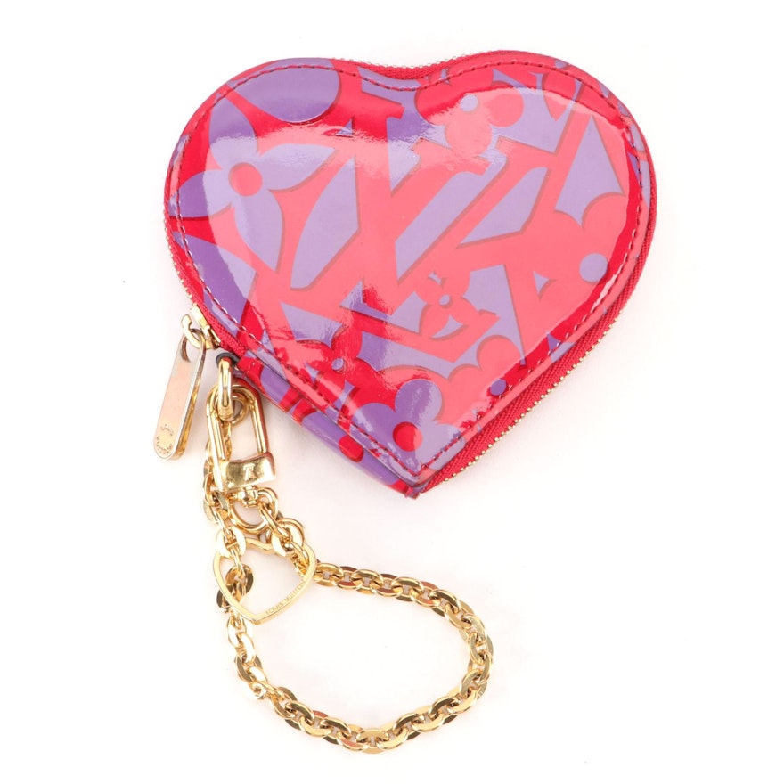 Louis Vuitton Monogram Print Heart Coin Purse/Bag Charm