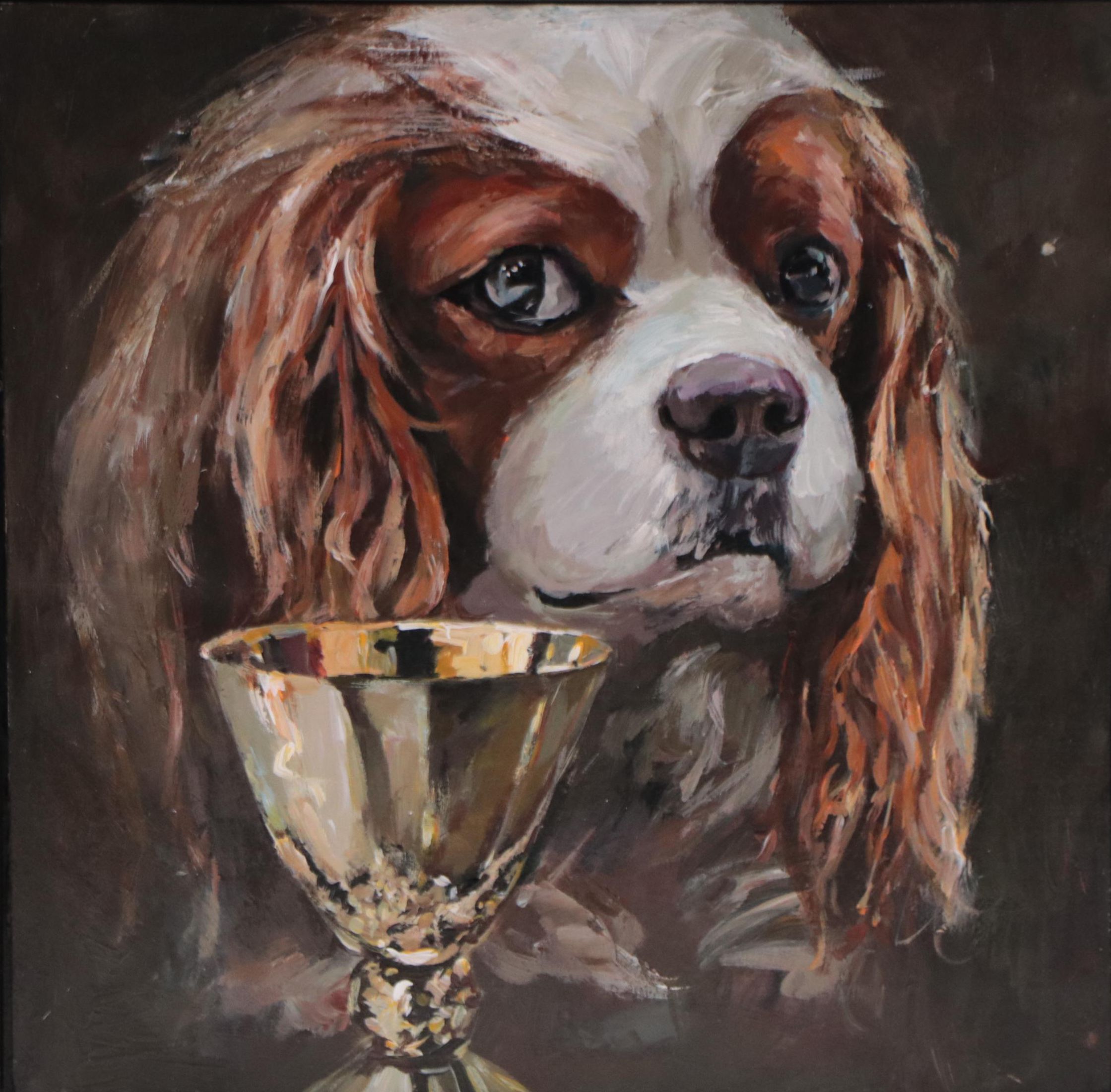 Adam Deda Oil Painting of Dog "Queen," 2022