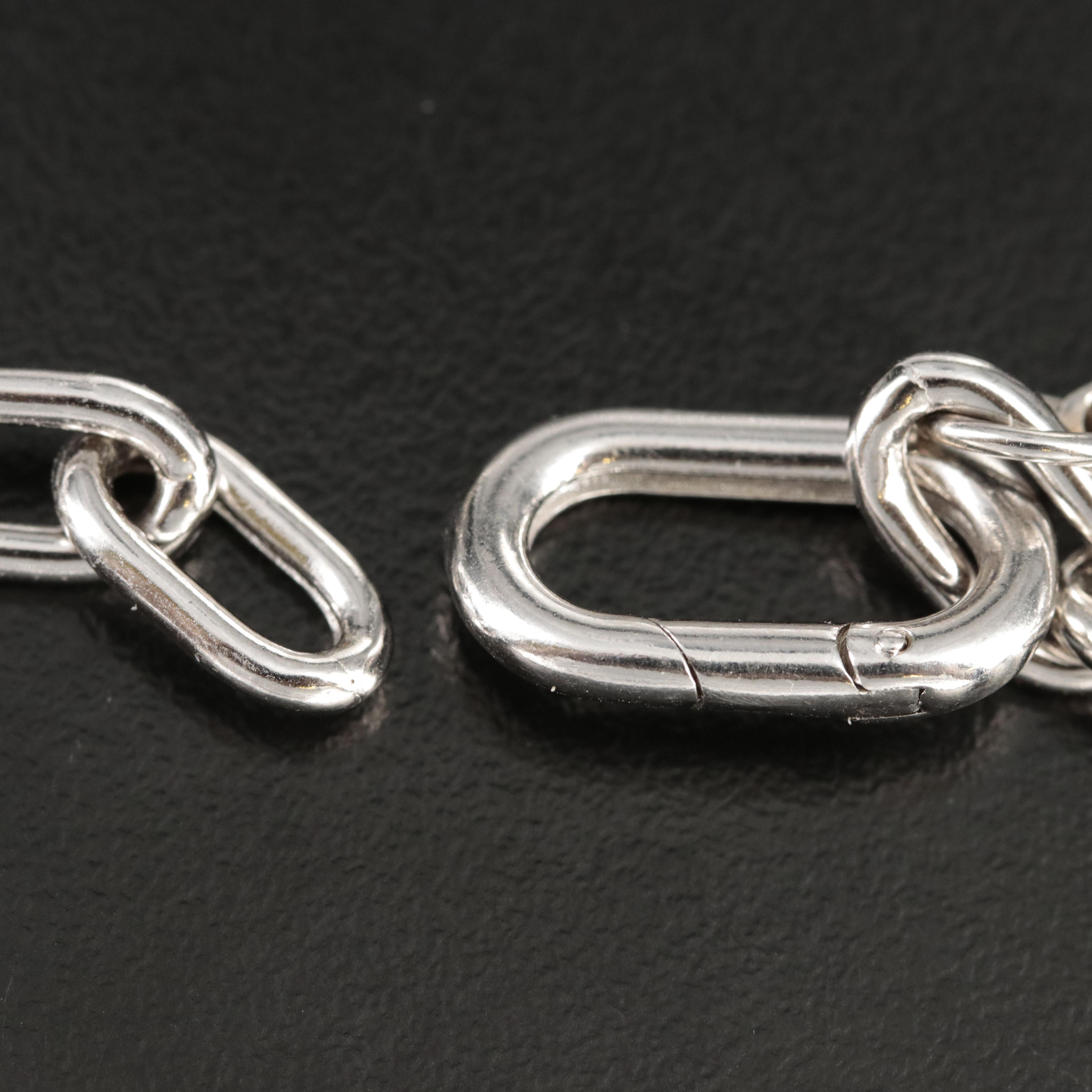 Prada "Symbole" Sterling Cable Bracelet