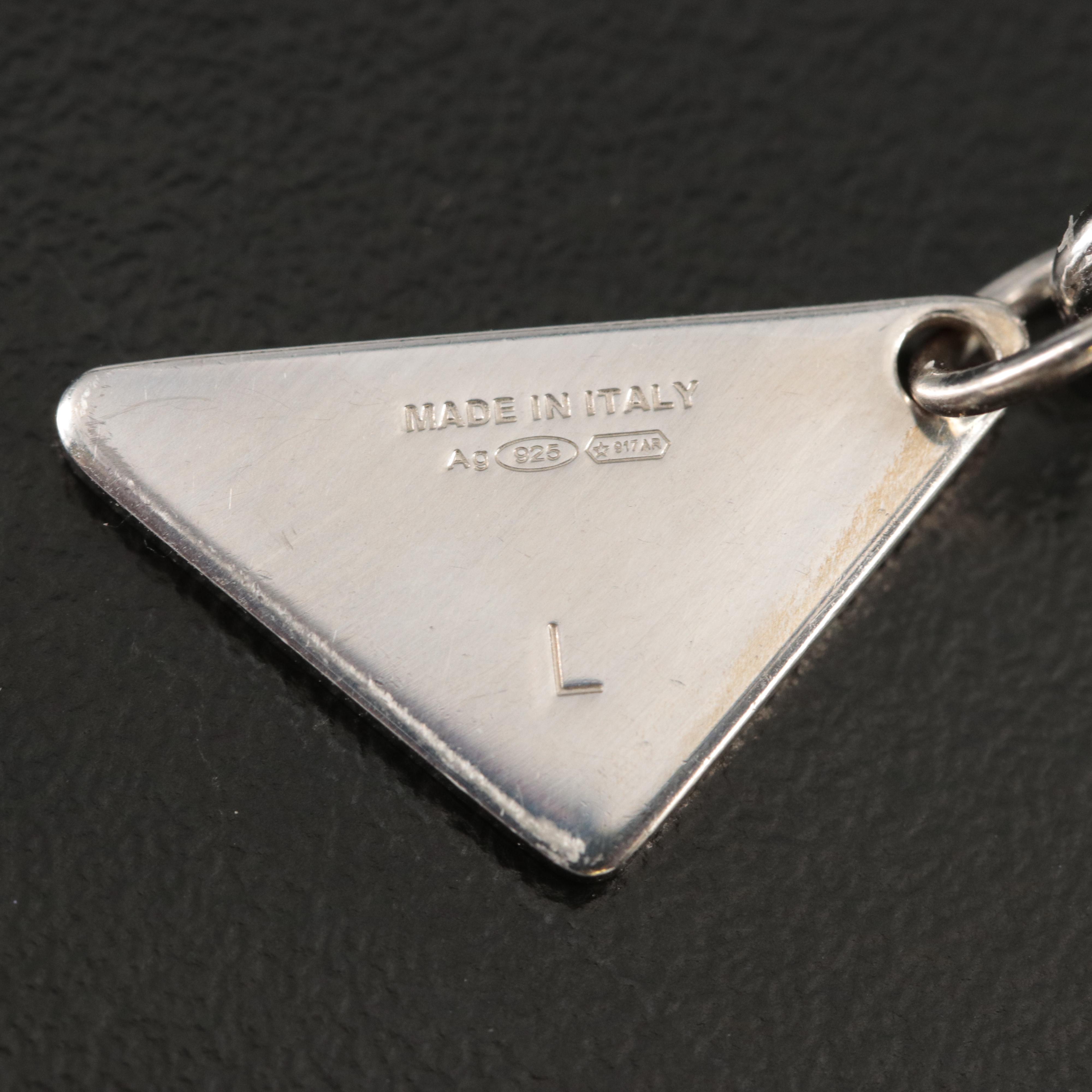 Prada "Symbole" Sterling Cable Bracelet