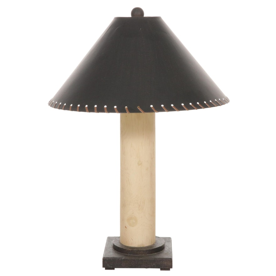 Southwestern Style Stained Timber Table Lamp, Late 20th Century
