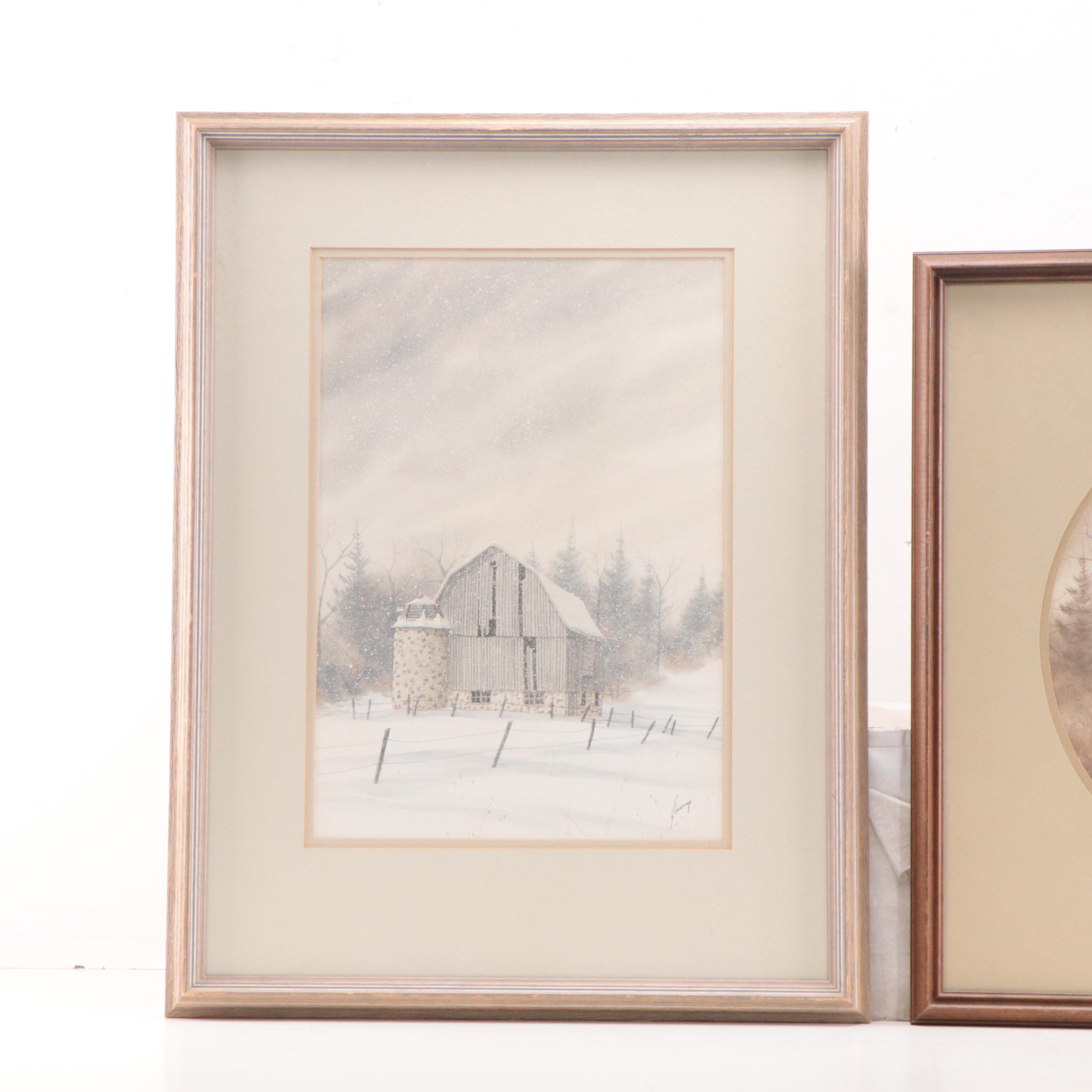 Kathy Glasnap Winter Landscape Paintings