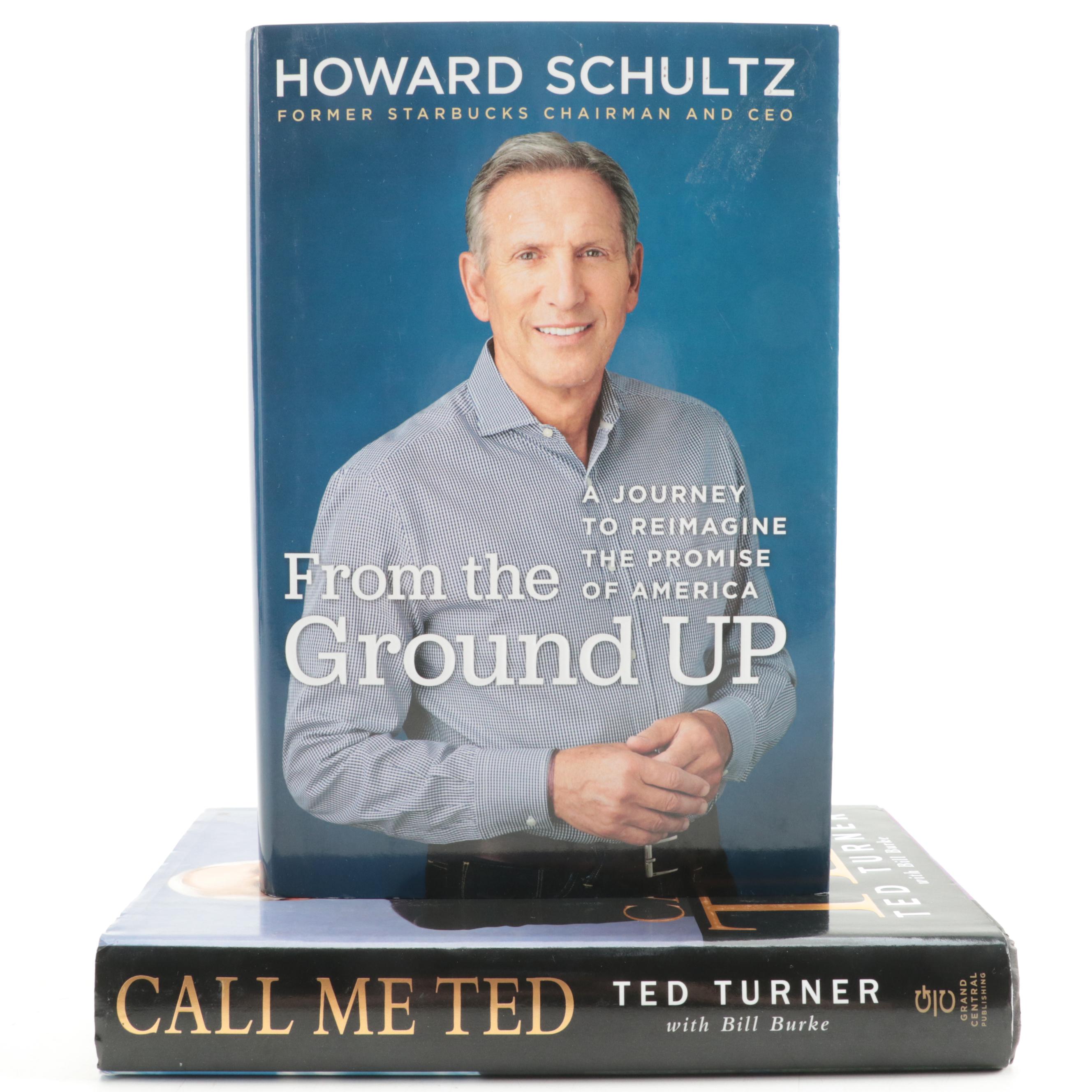 Signed First Edition "From the Ground Up" by Howard Schultz and More