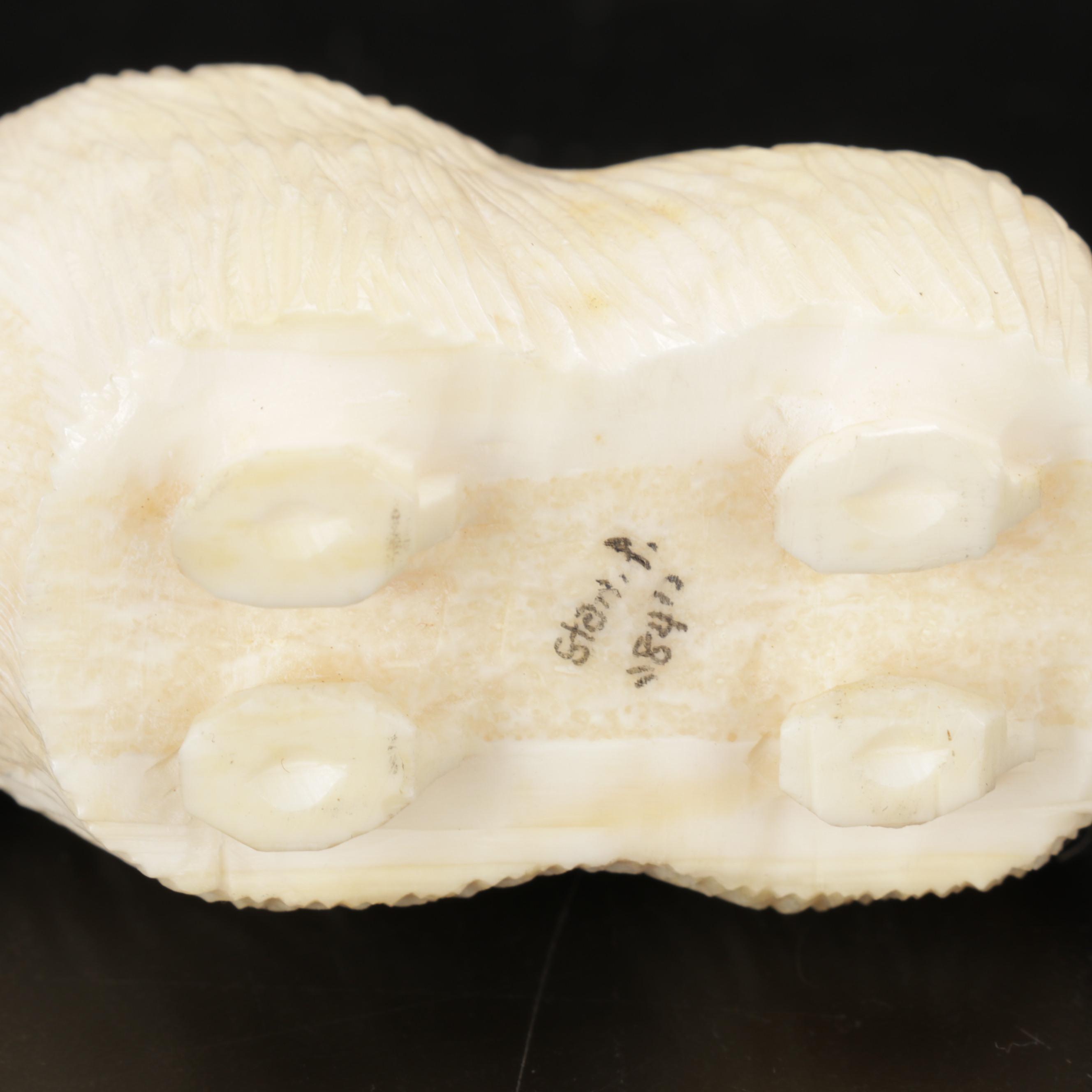 Hand-Carved Alaskan Native Craft Walrus Ivory Animal Figurines
