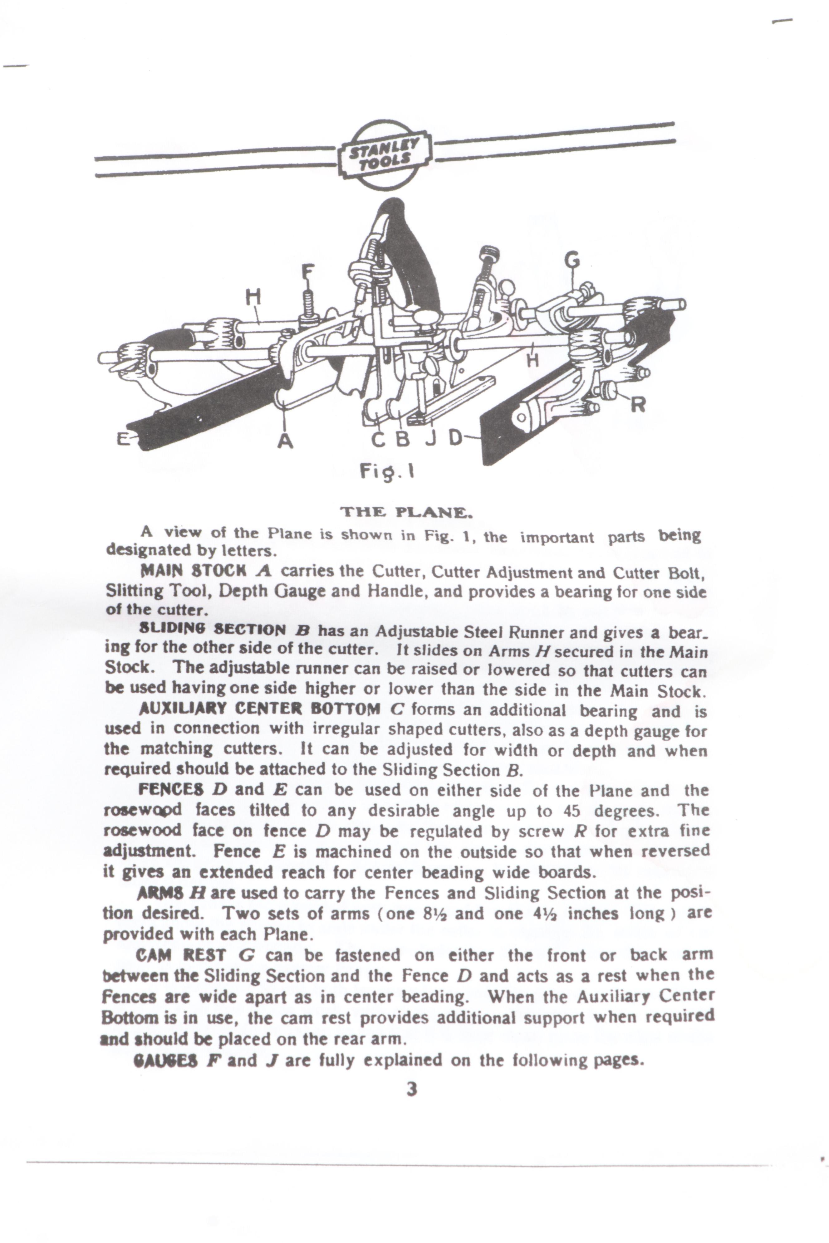 Stanley Tools No. 55 Hand Plane with Cutters, Early 20th Century